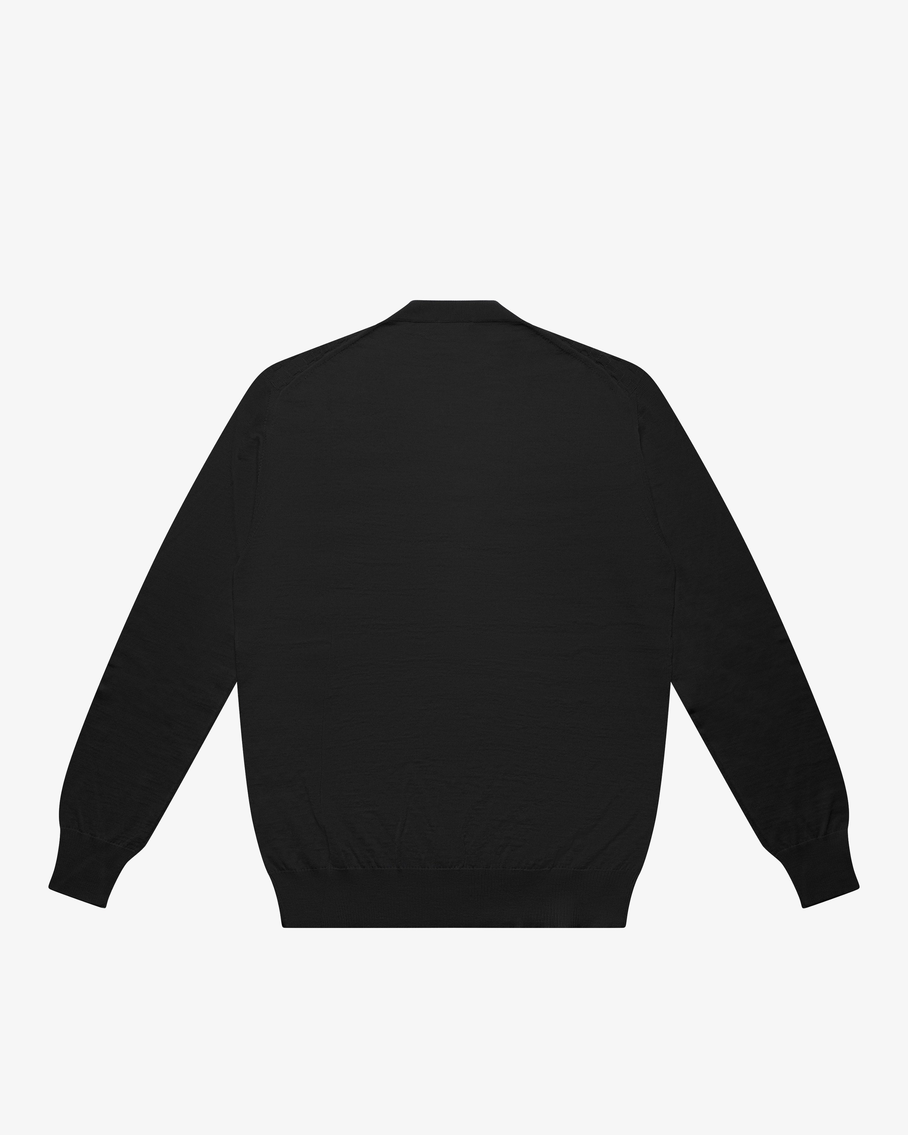 Cardigan a scacchetti in lana nero