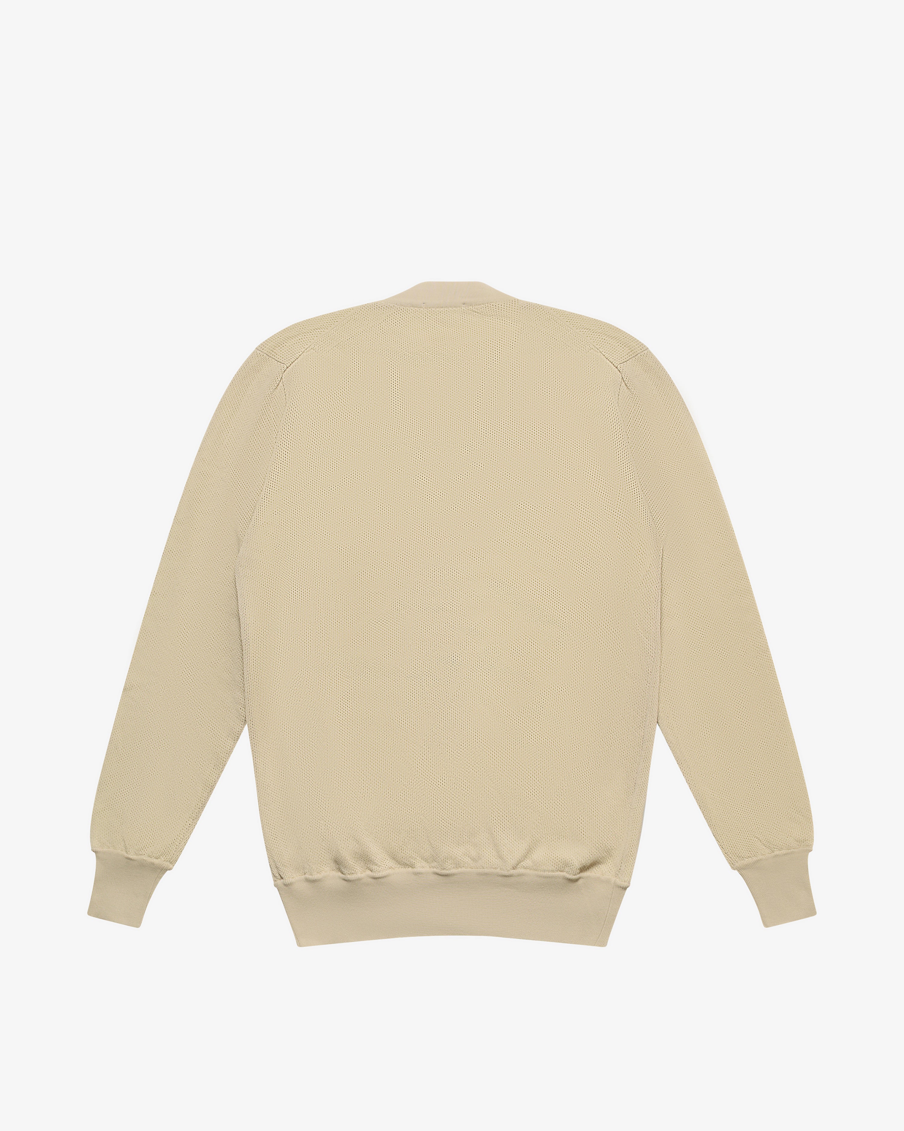 Cardigan double face in cotone beige