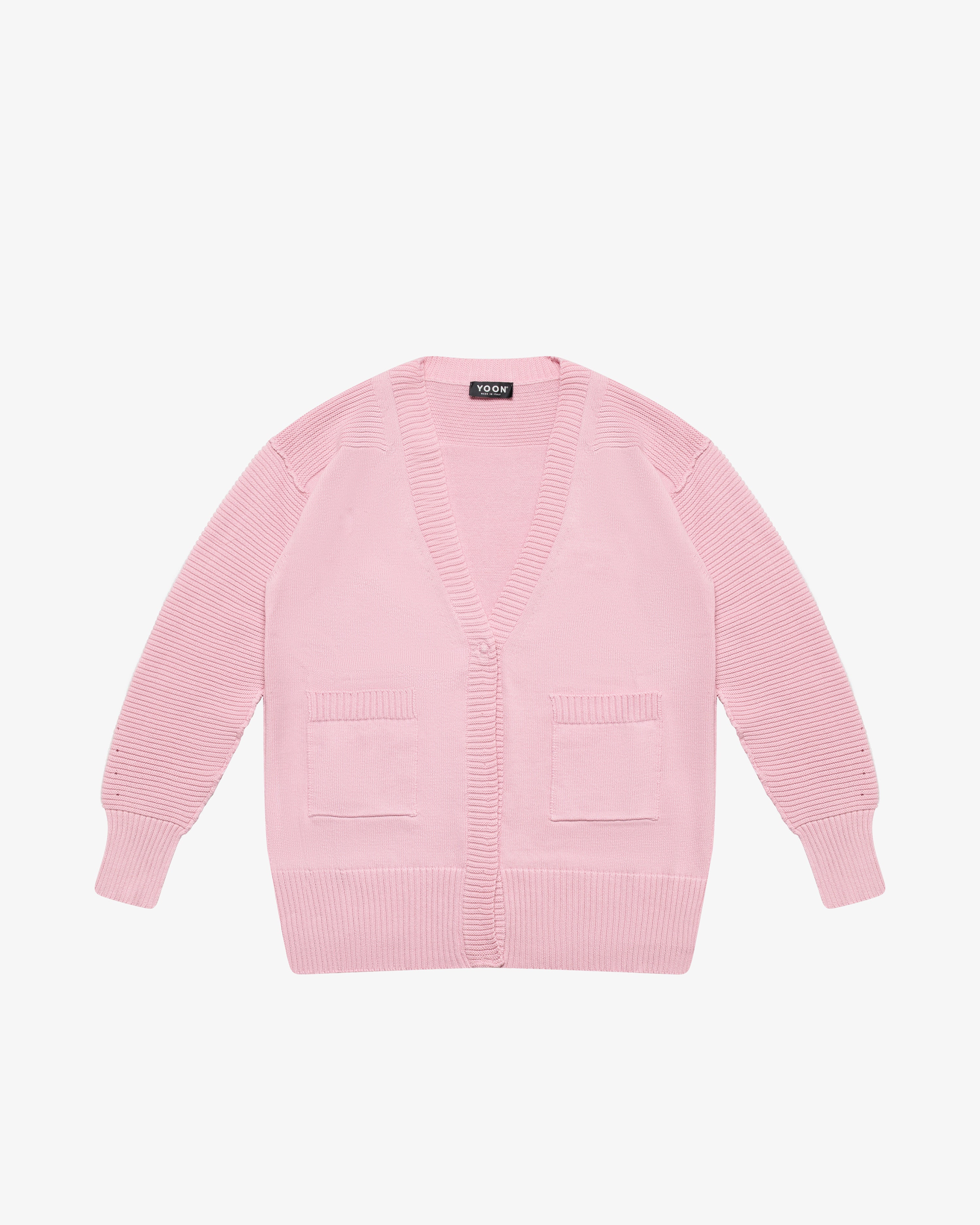 Cardigan in cotone rosa