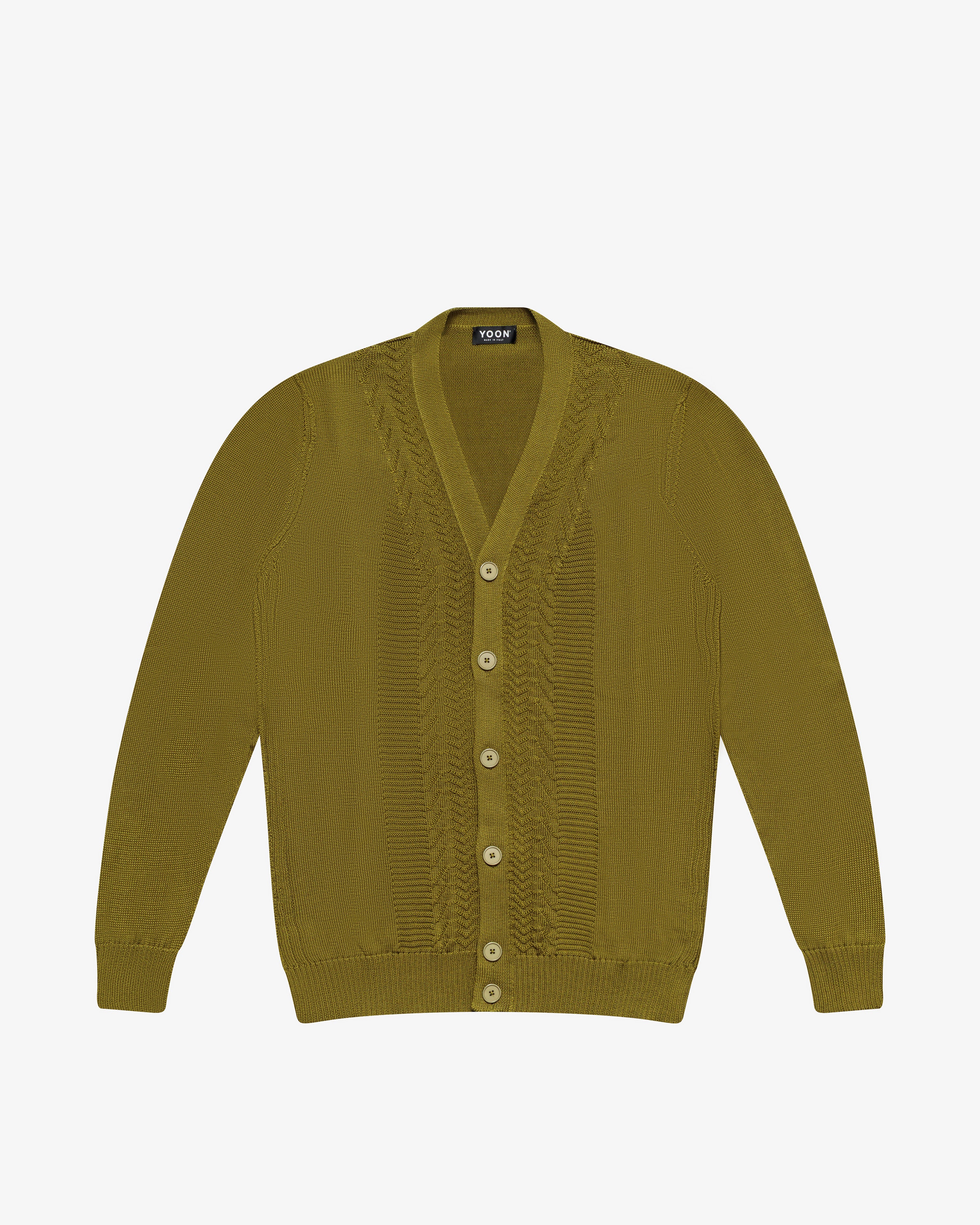 Green cotton cardigan