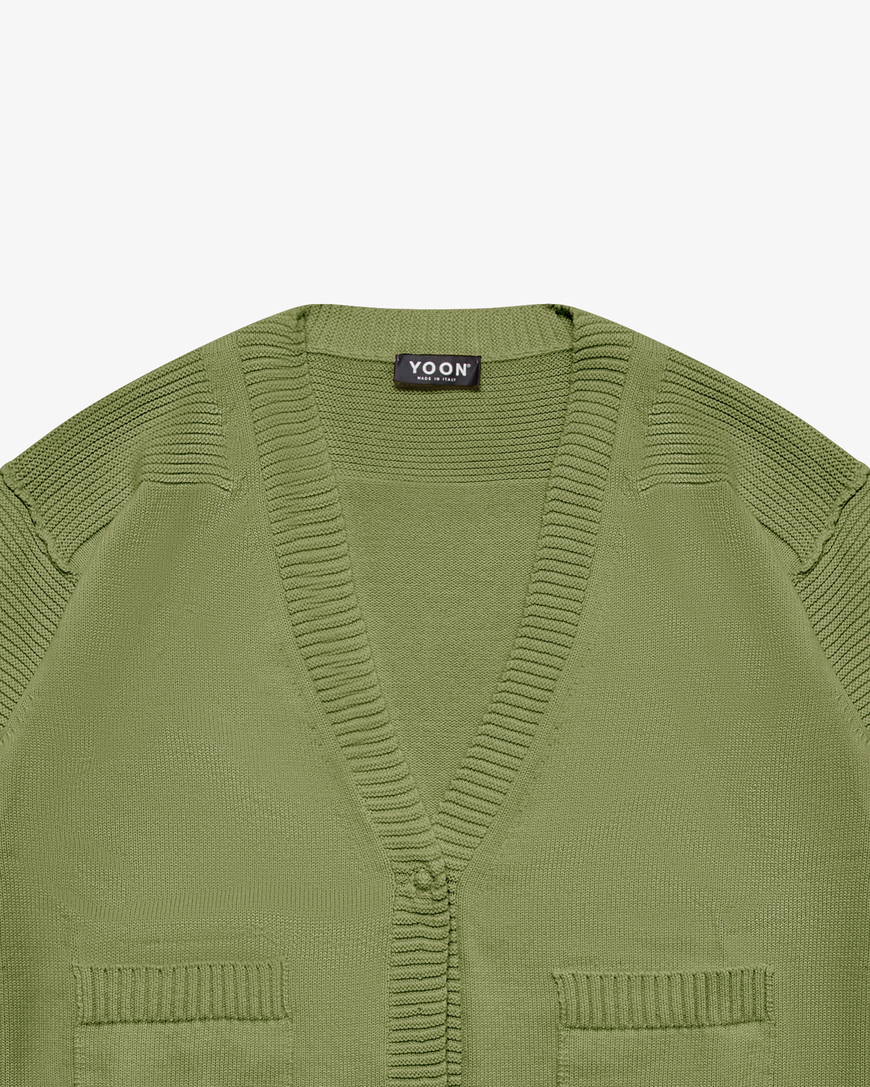 Sage green cotton cardigan