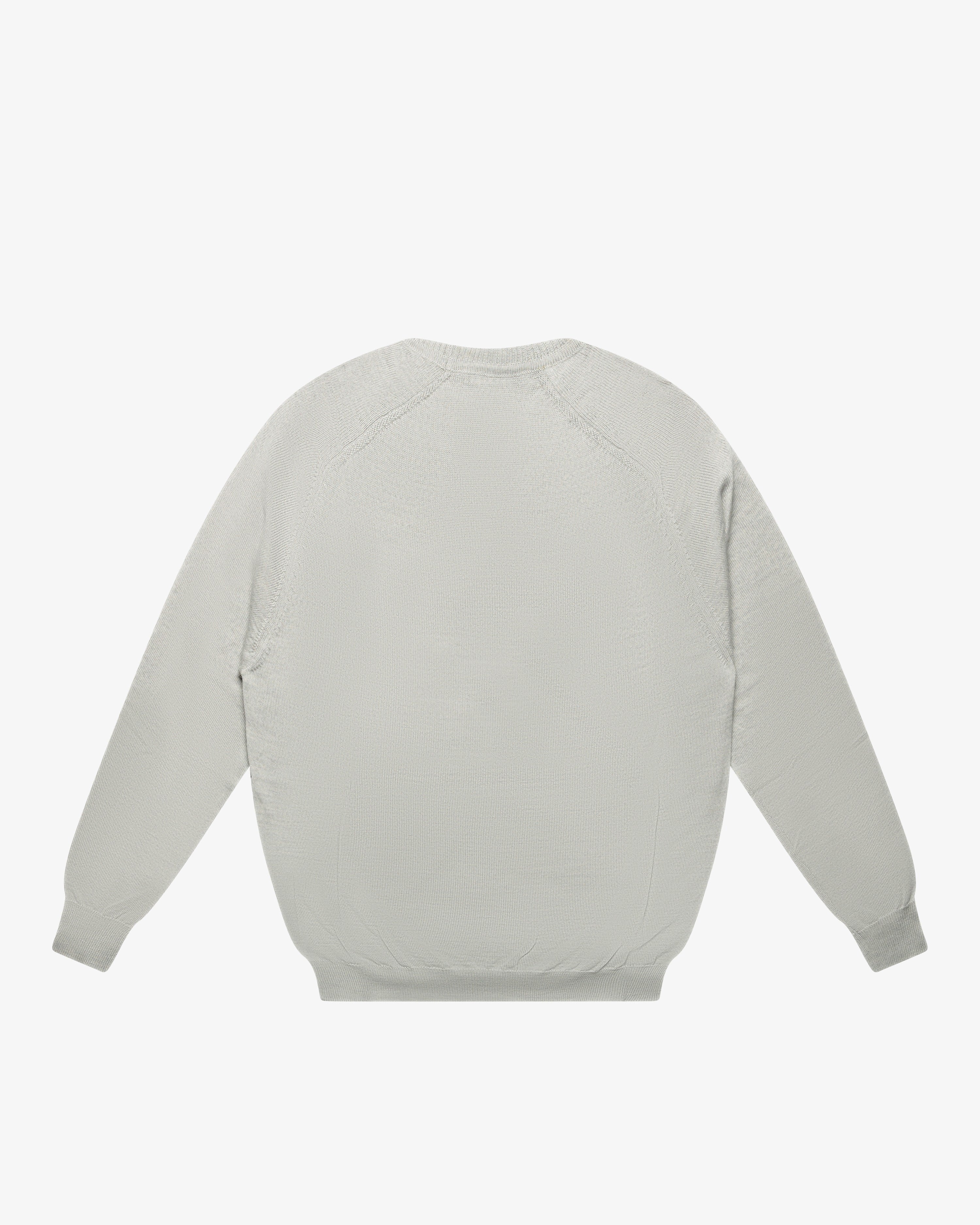 Maglia dolcevita in lana grigio perla slim