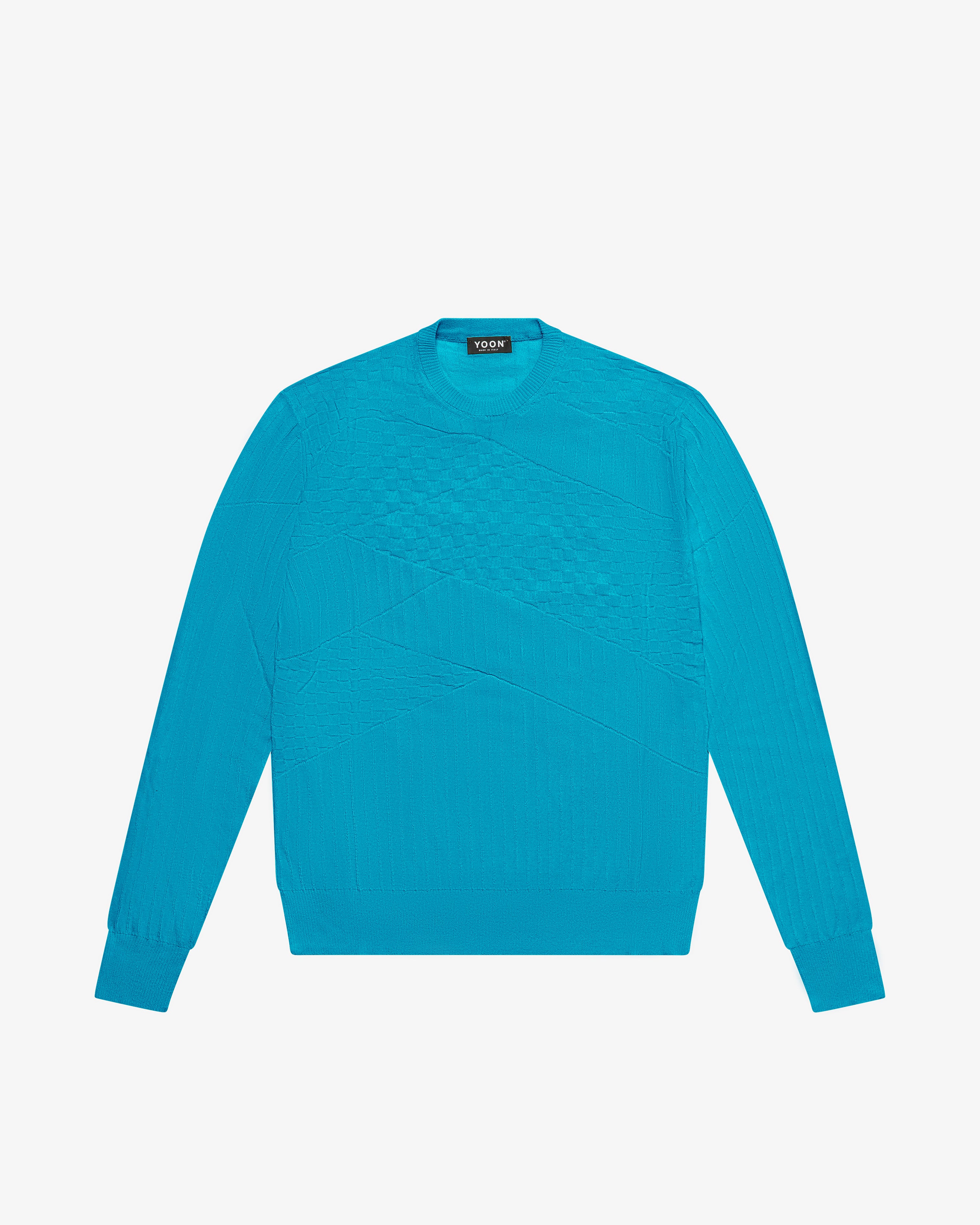 Light blue cotton crewneck sweater