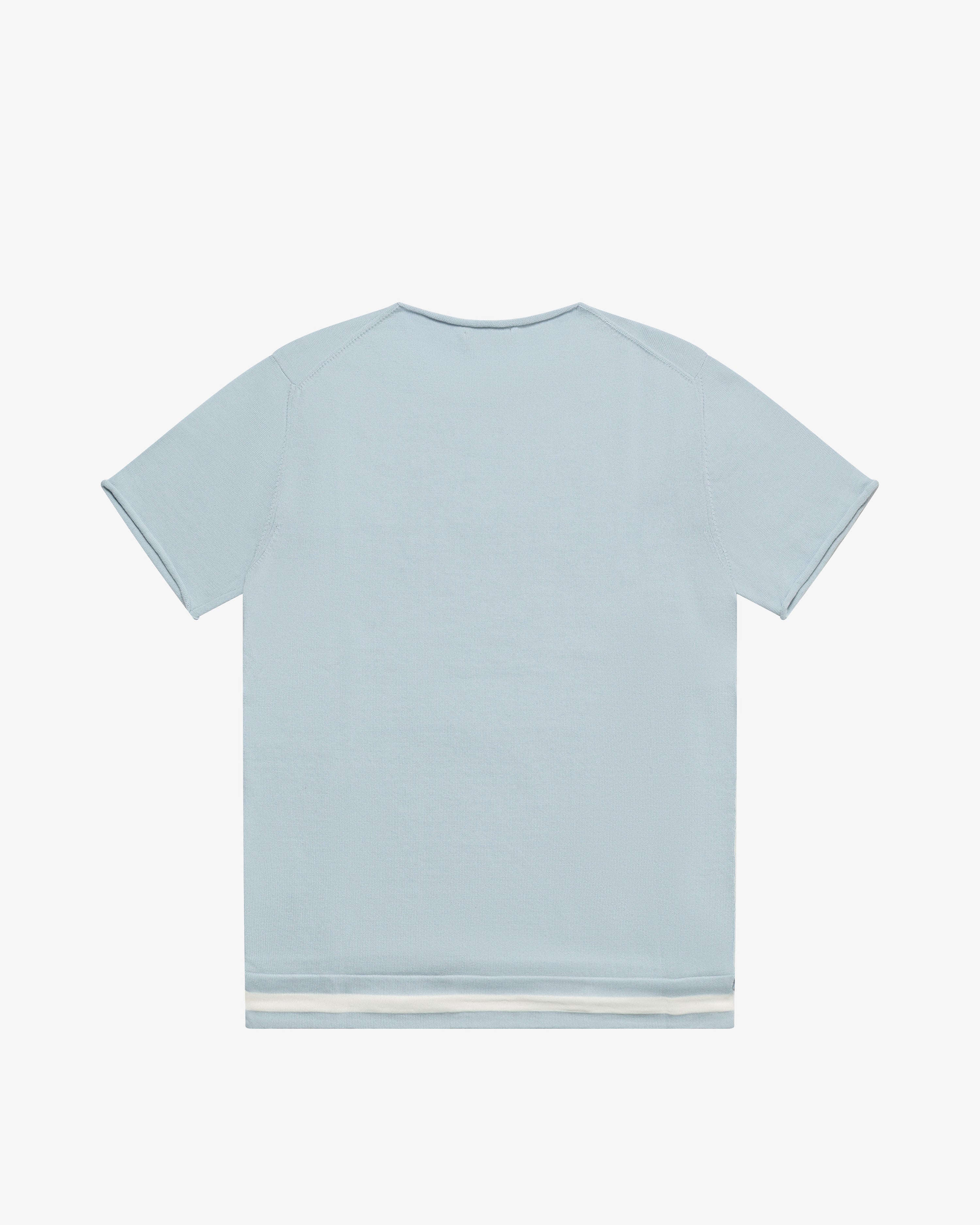Maglia girocollo in cotone e viscosa grigio perla