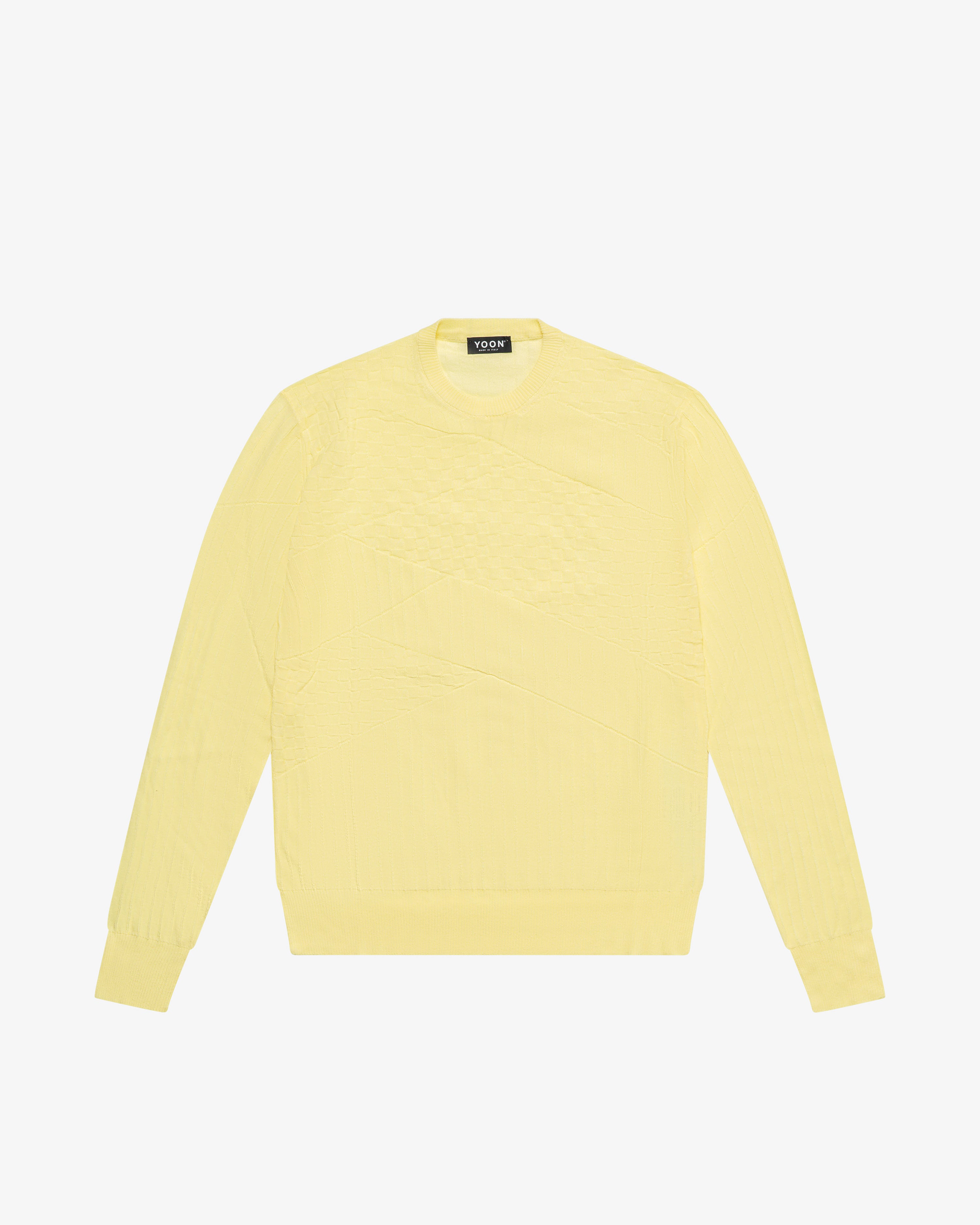 Yellow cotton crewneck sweater