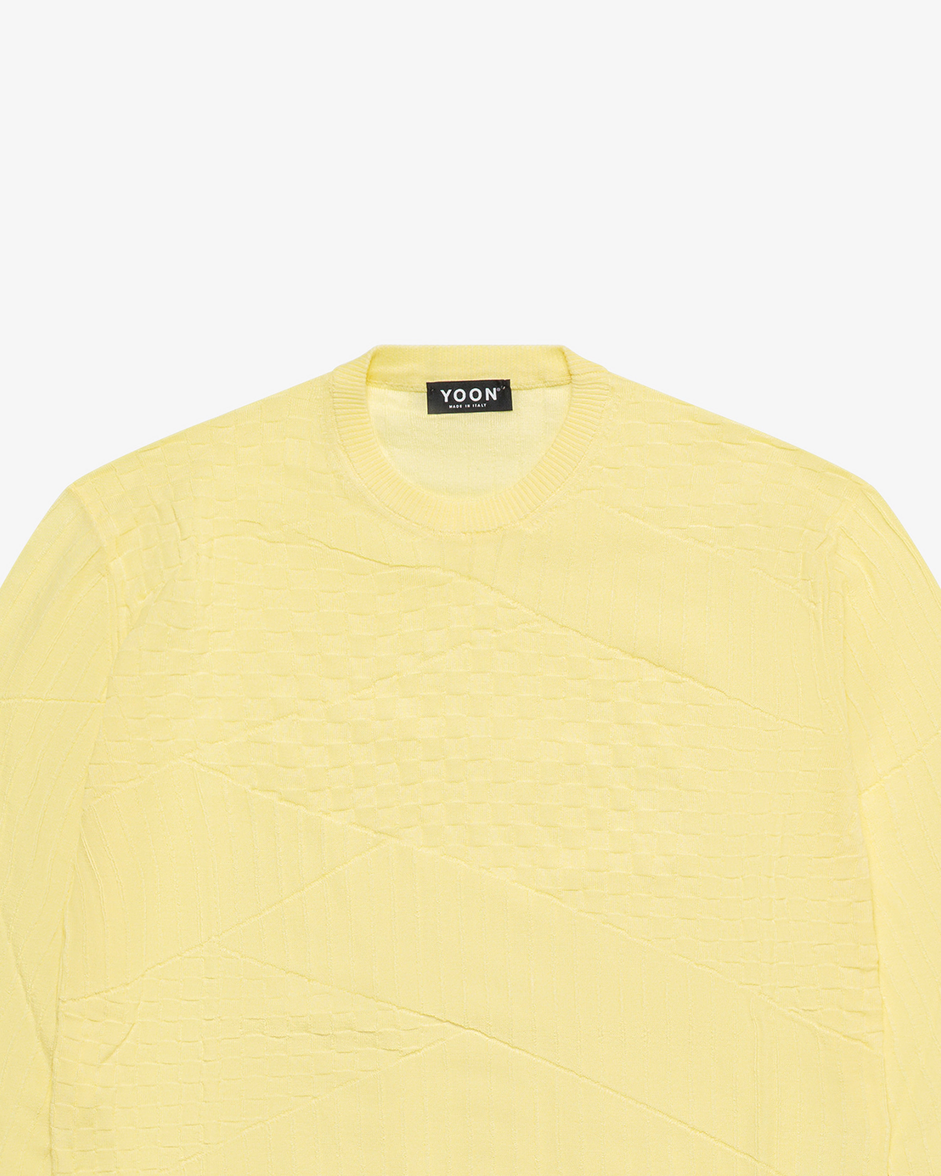 Yellow cotton crewneck sweater