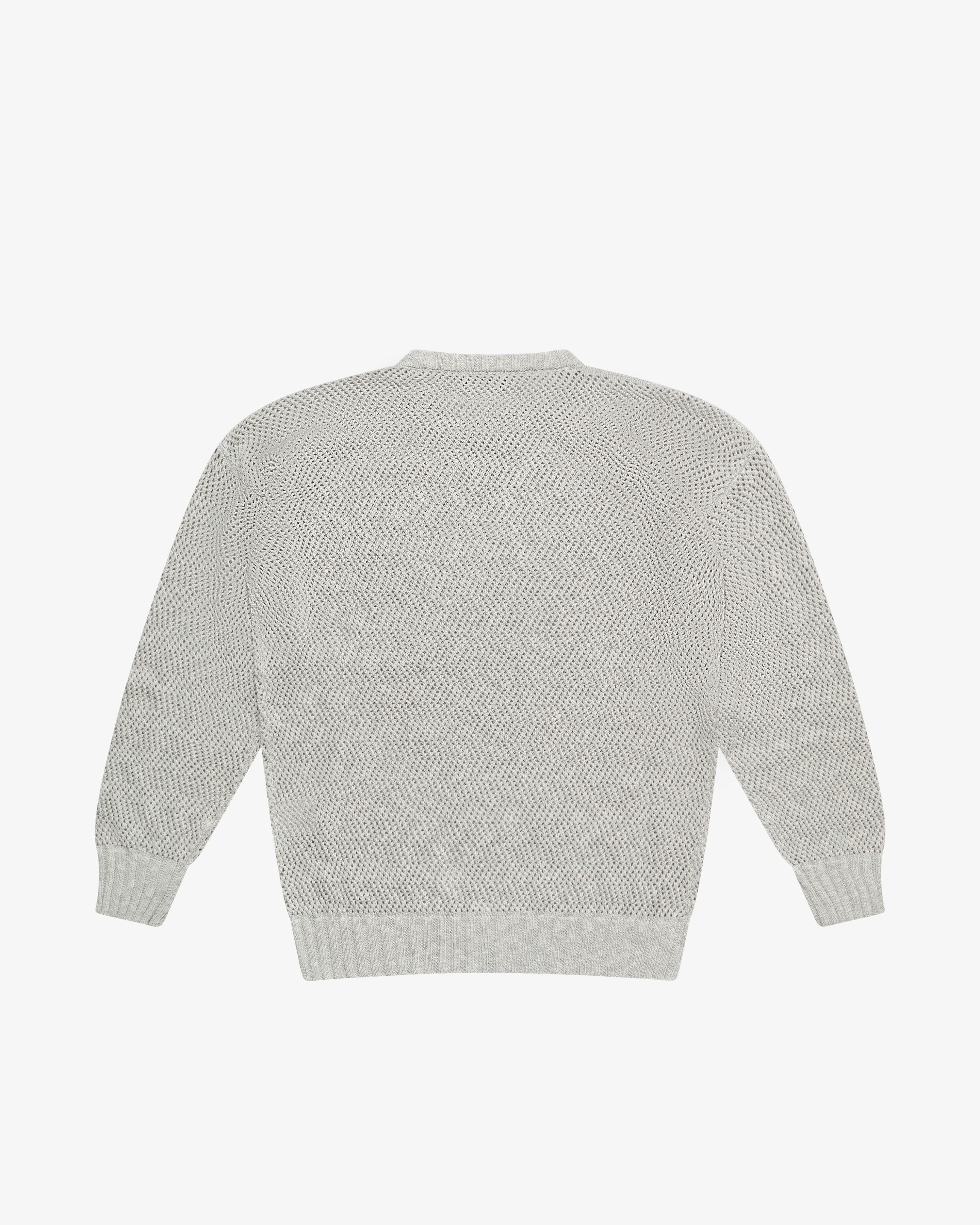 Maglia girocollo in cotone grigio