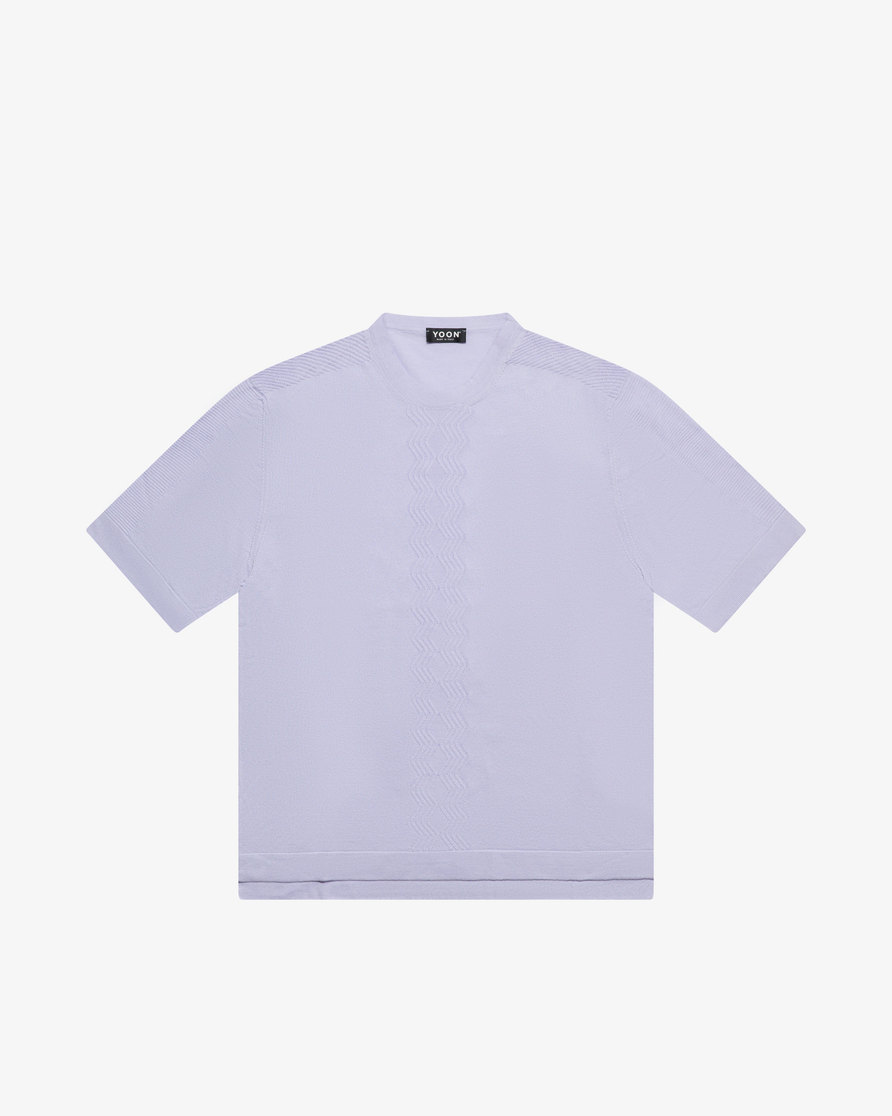 Maglia girocollo in cotone lilla