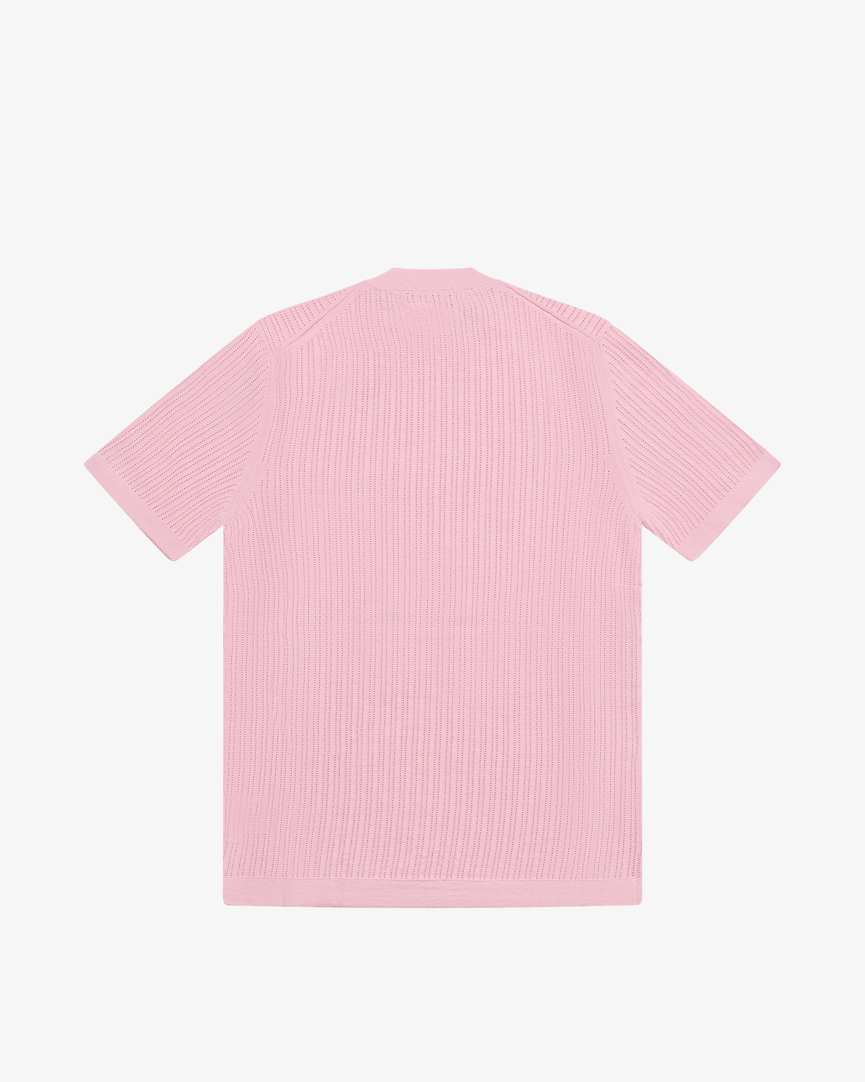 Maglia girocollo in cotone rosa