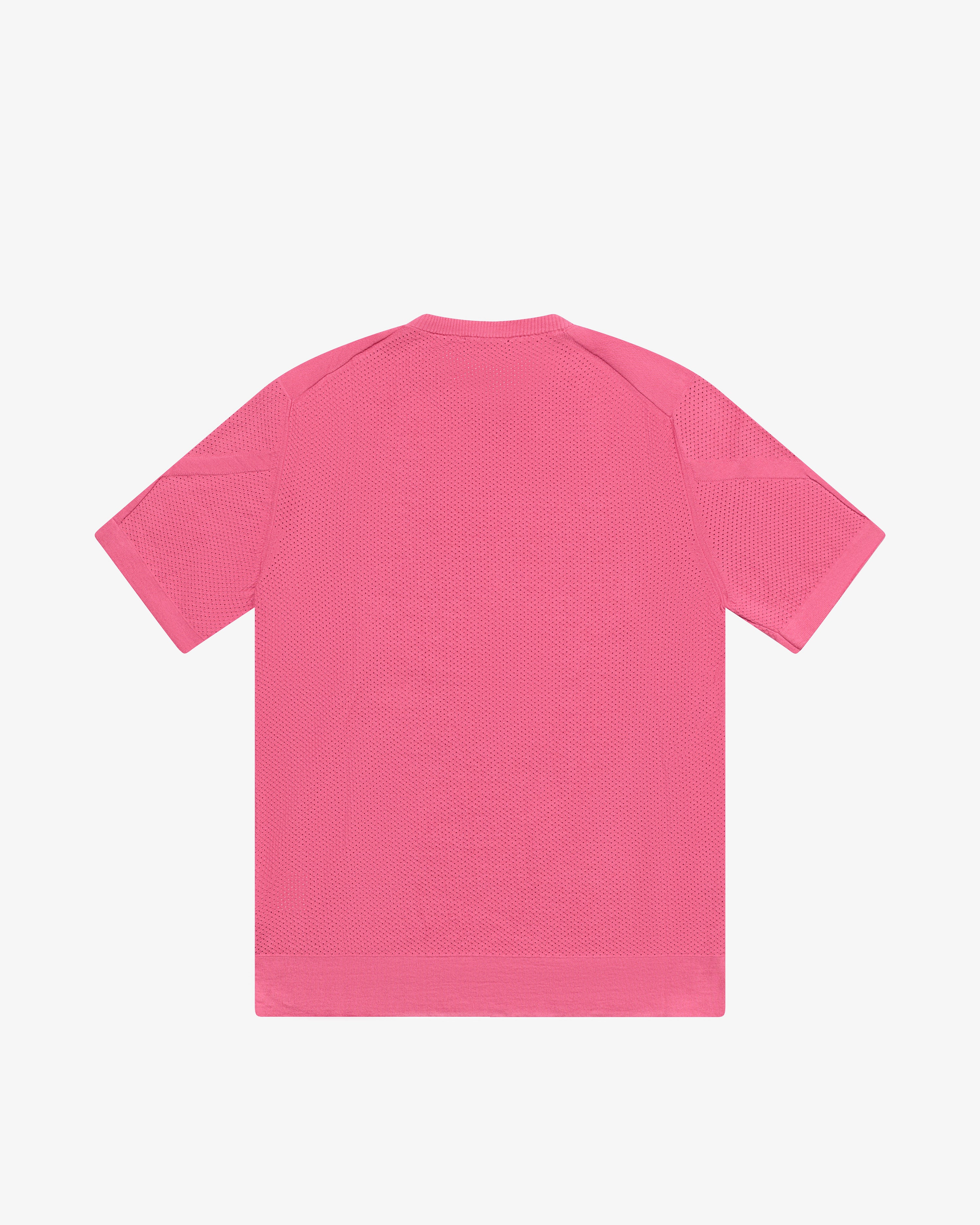 Maglia girocollo in cotone rosa