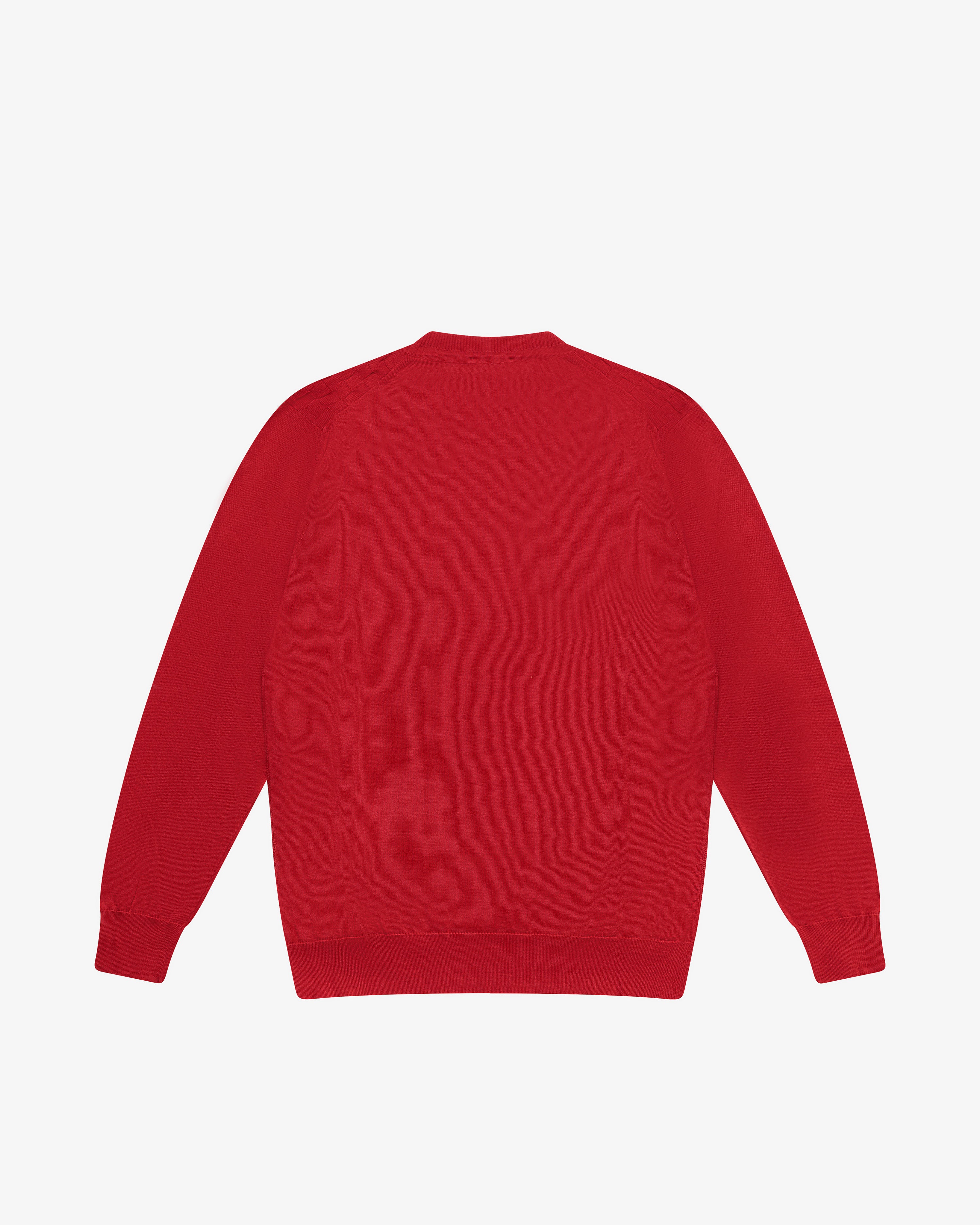 Red cotton crewneck sweater