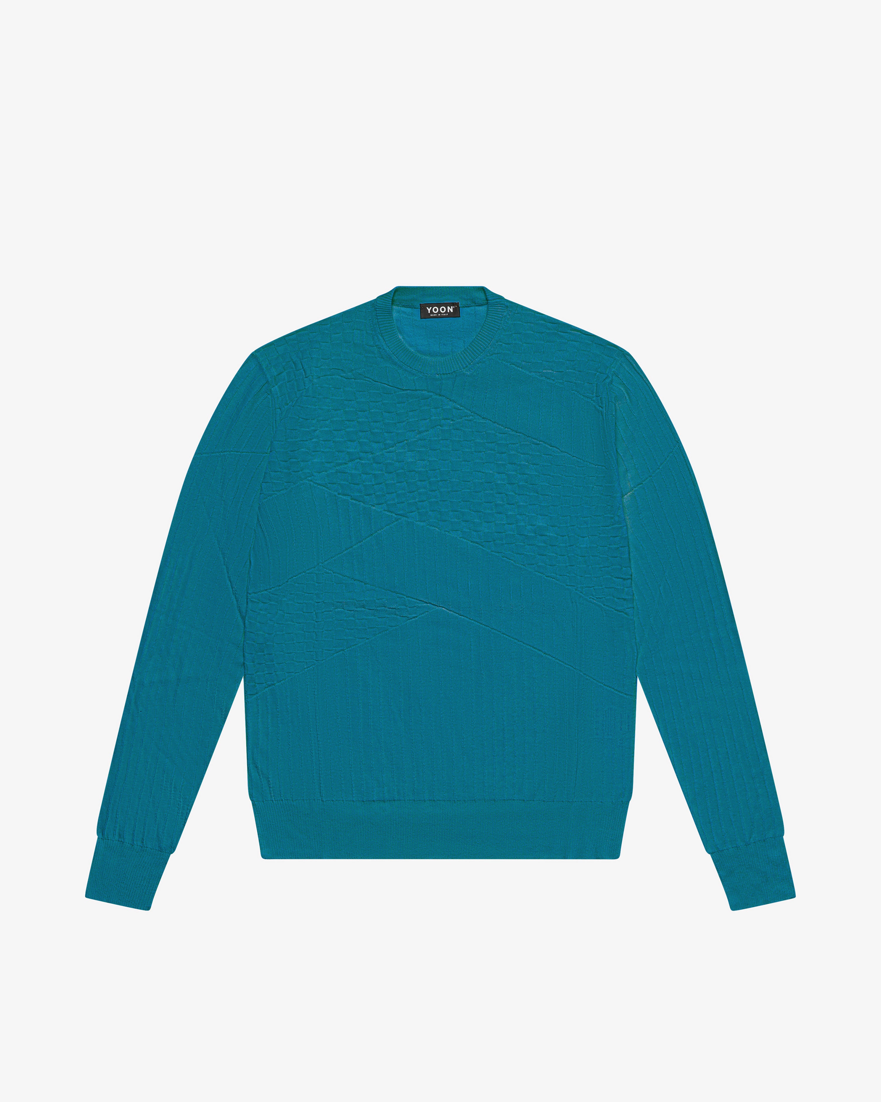 Emerald cotton crewneck sweater