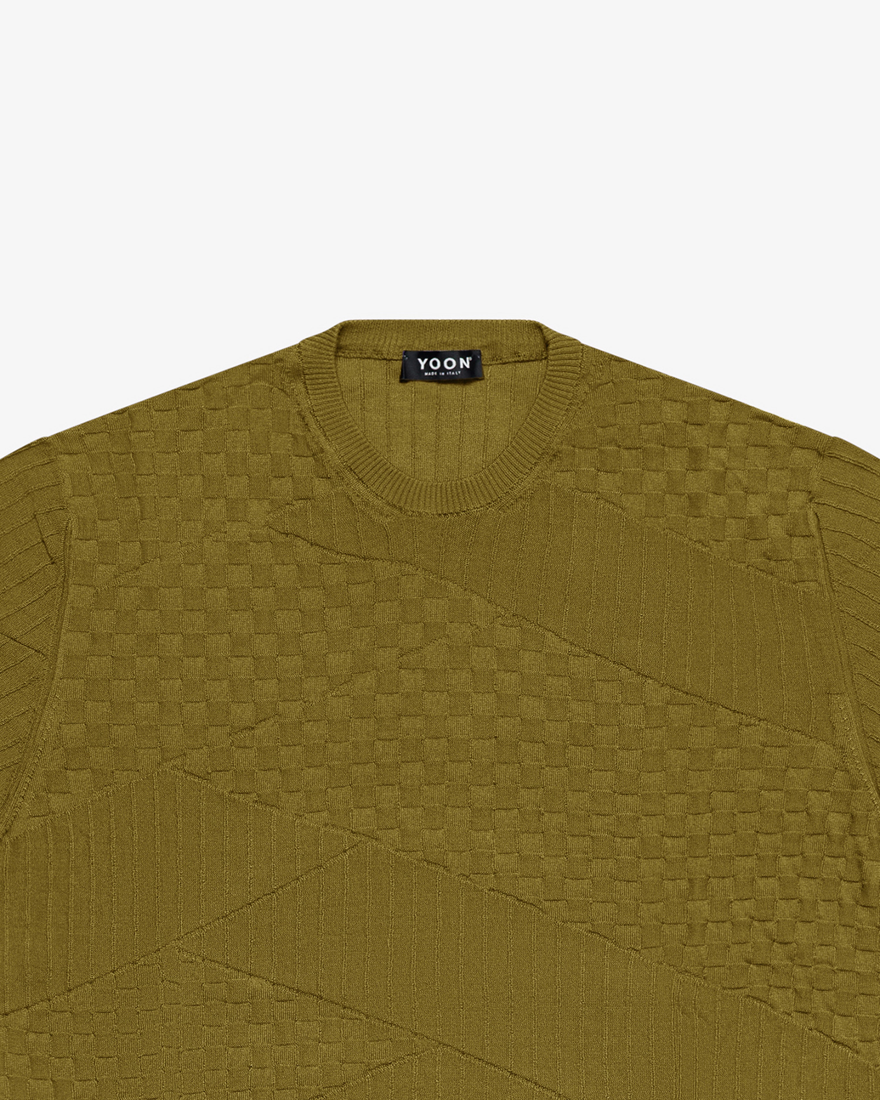 Green cotton crewneck sweater