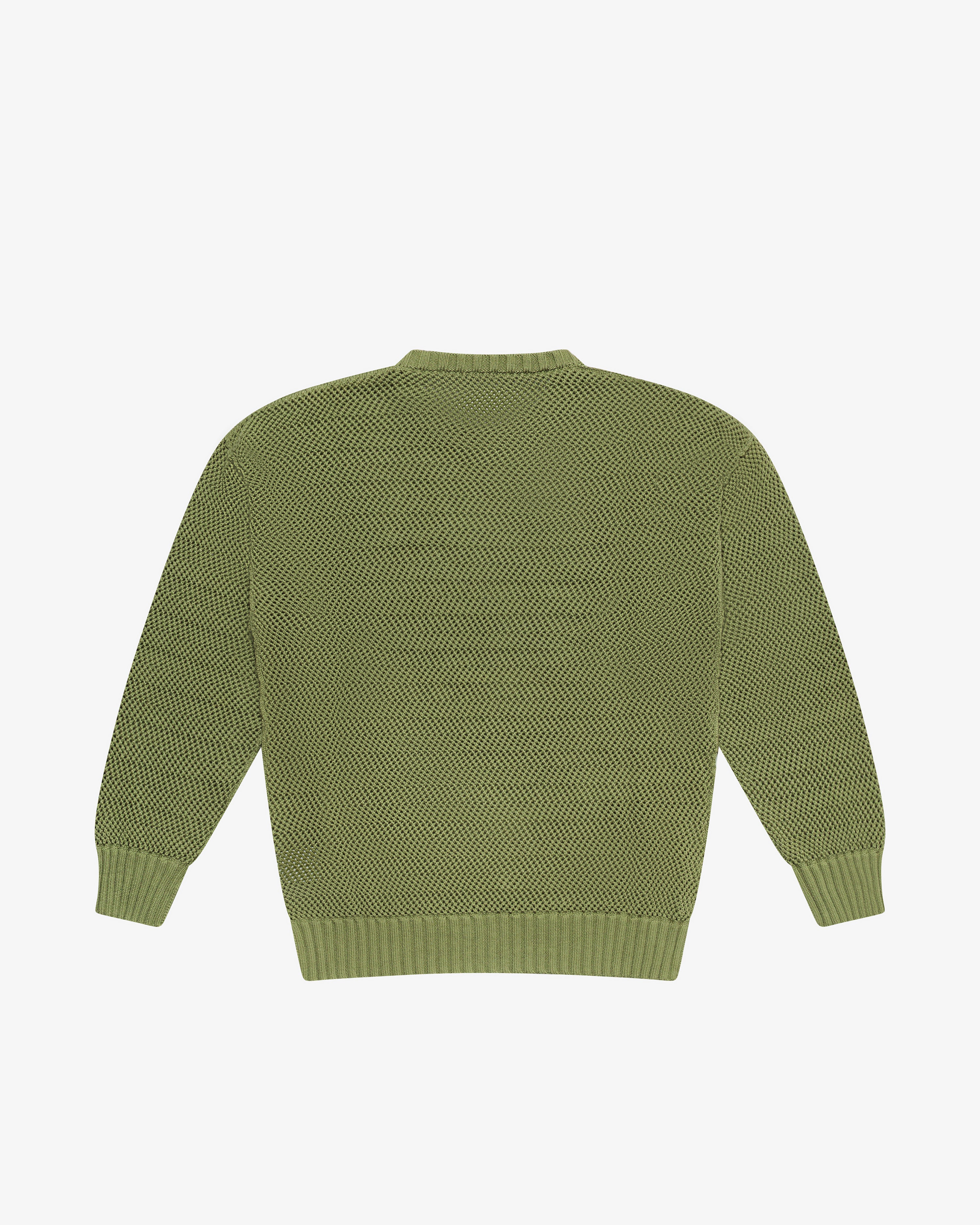 Maglia girocollo in cotone verde salvia
