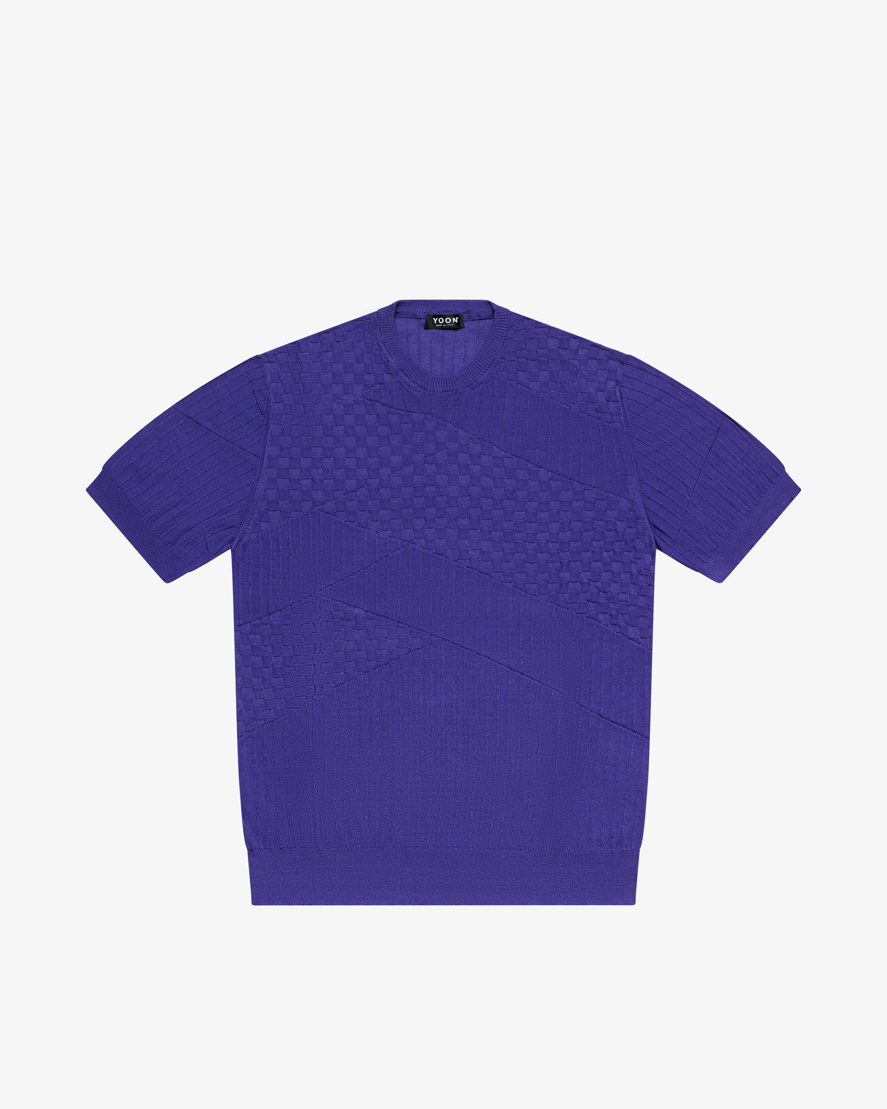 Purple cotton crewneck sweater