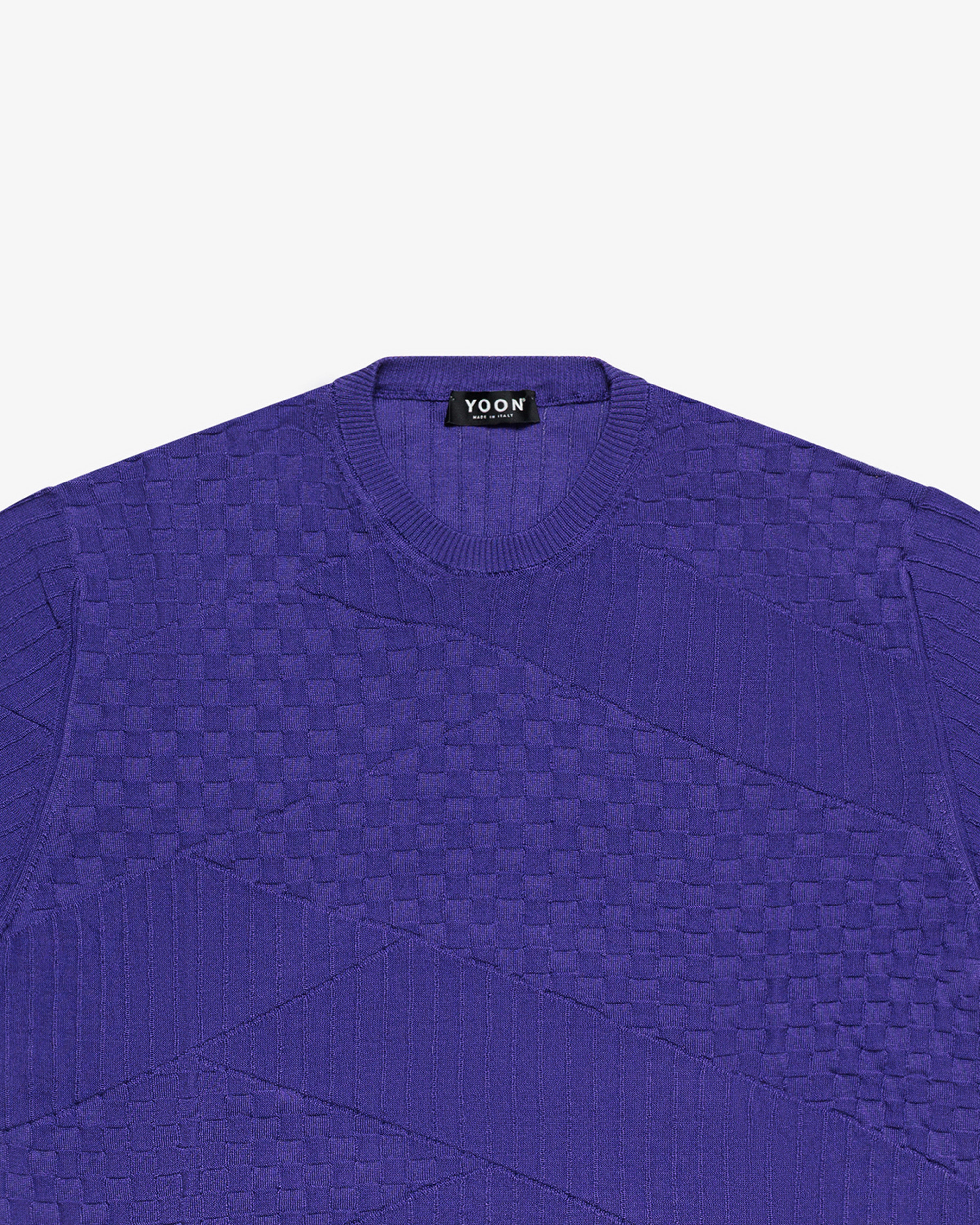 Purple cotton crewneck sweater