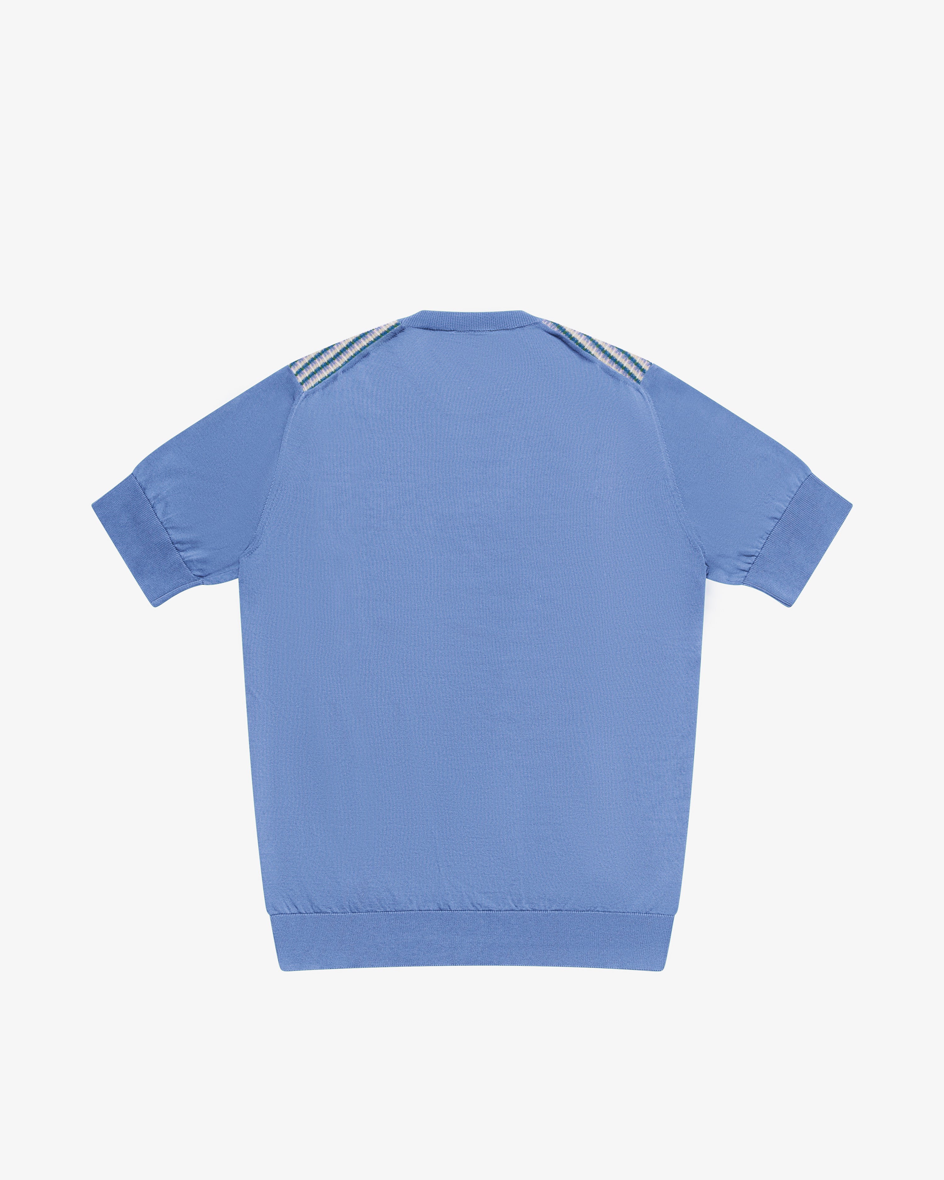 Maglia girocollo jacquard in cotone lilla