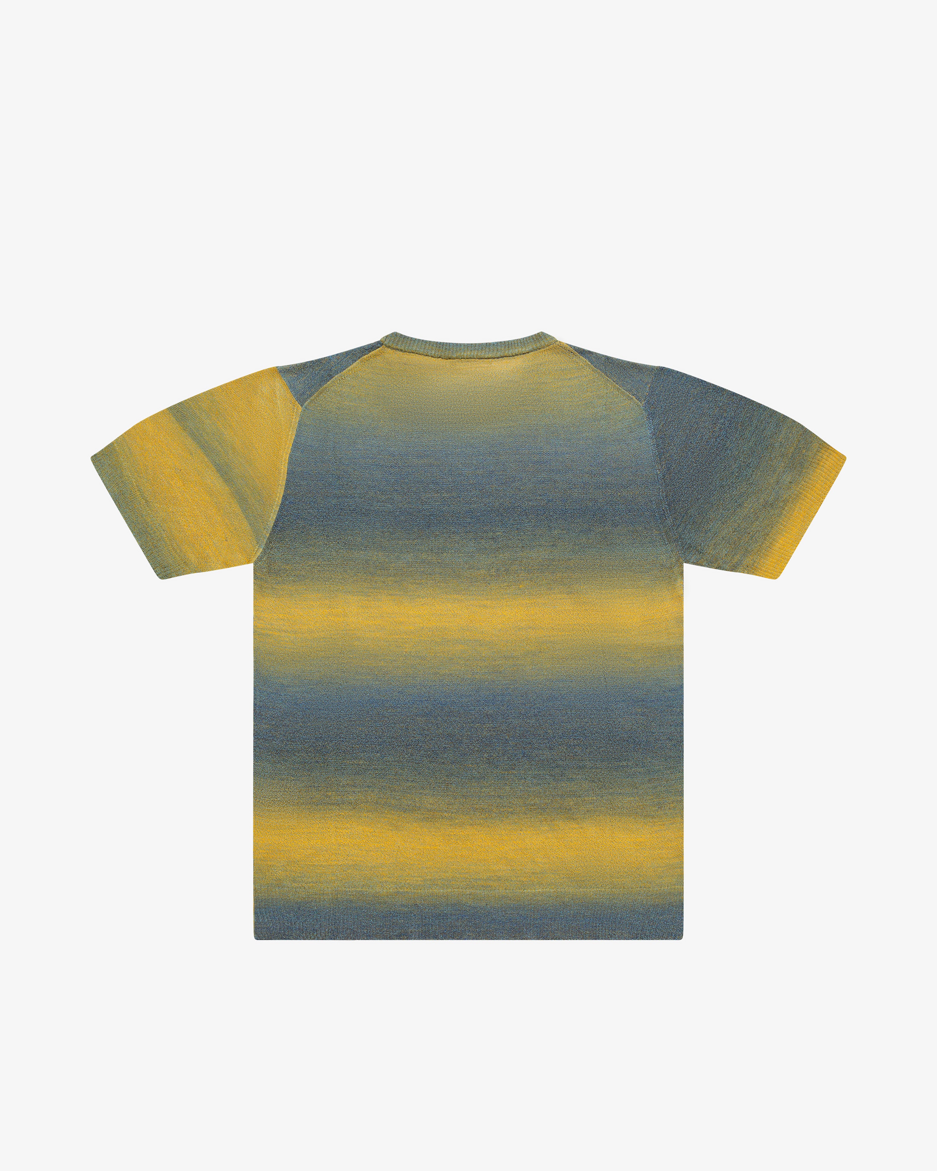 Yellow faded viscose crewneck sweater