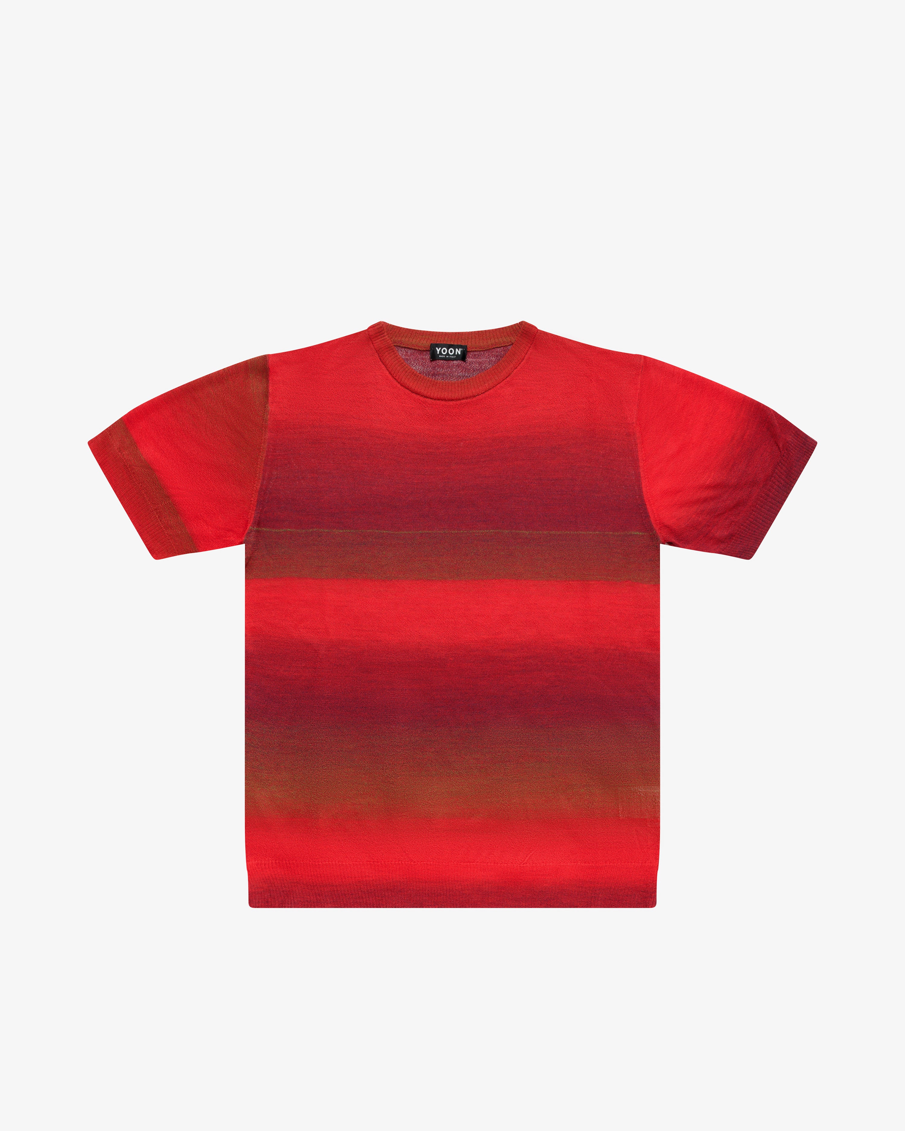 Red faded viscose crewneck sweater