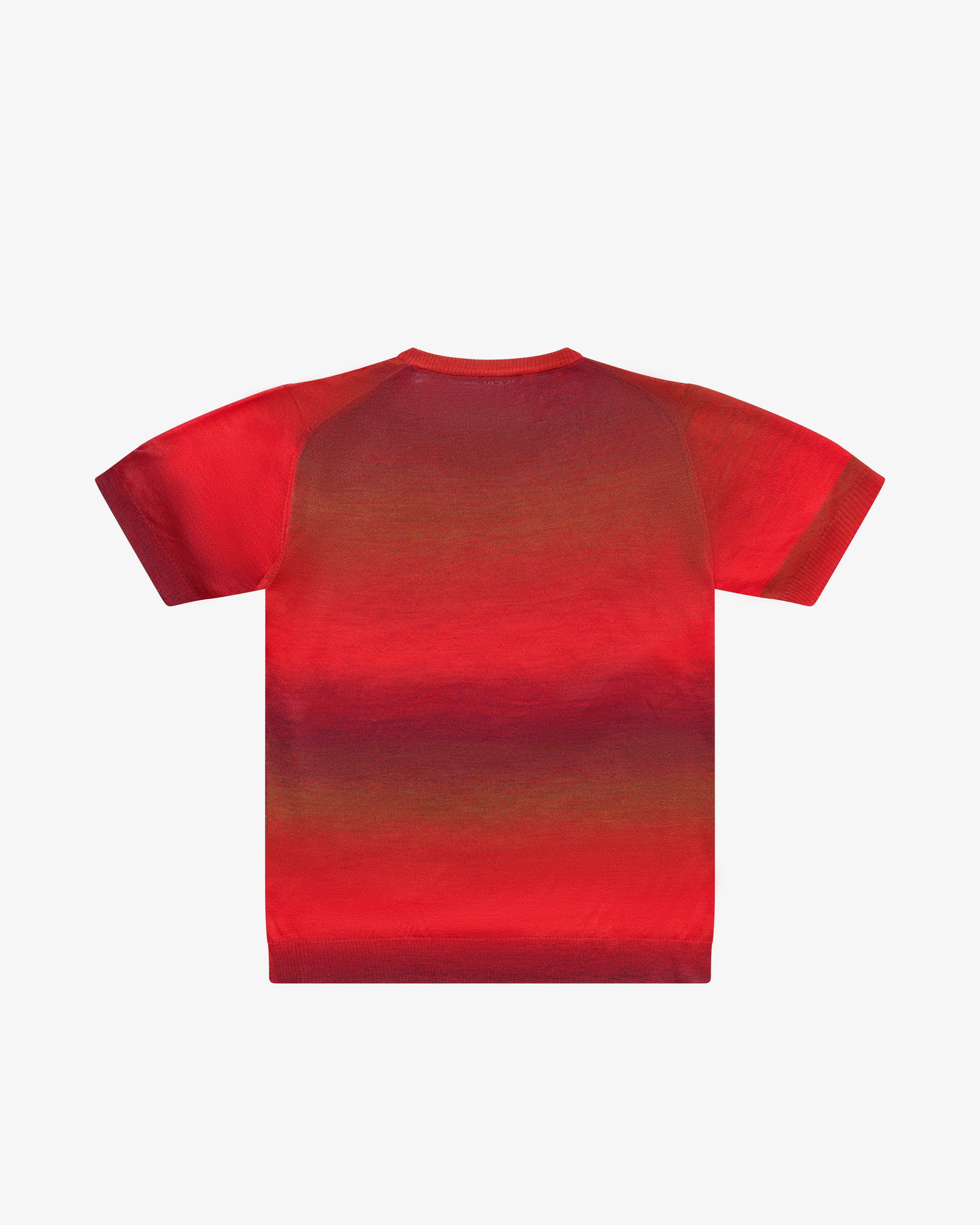 Red faded viscose crewneck sweater