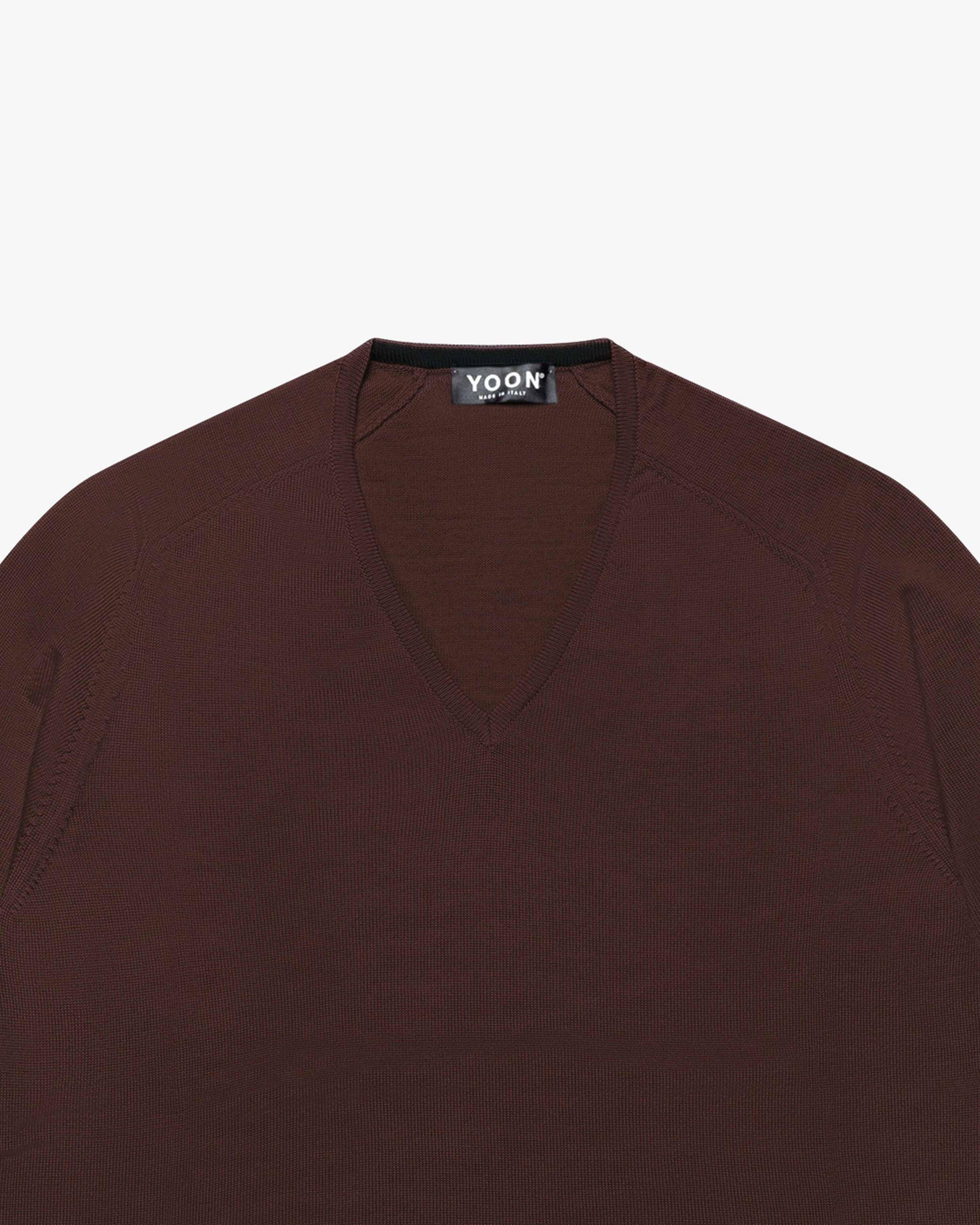 Brown Rasa V-Neck Sweater