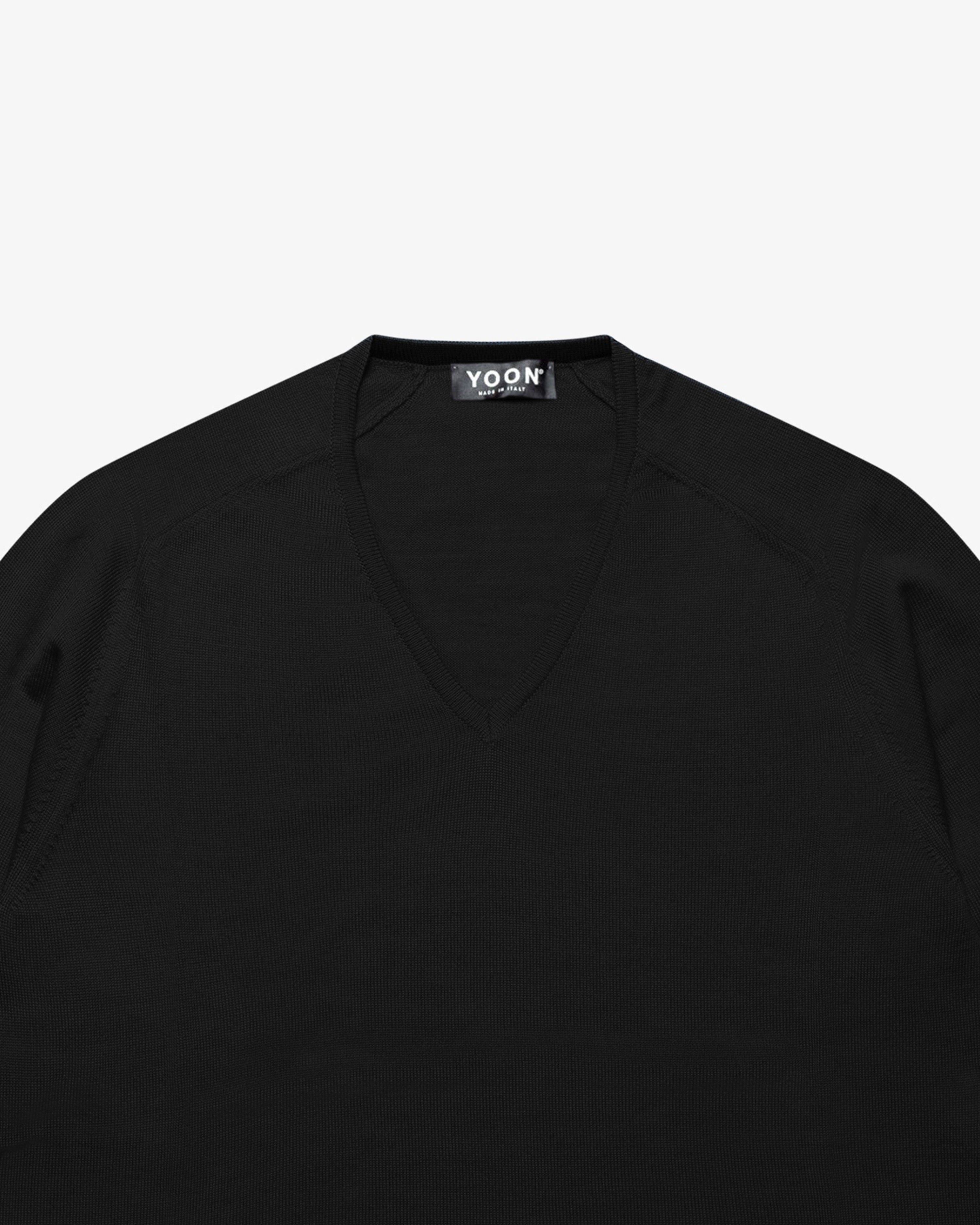 Black Rasa V-Neck Sweater