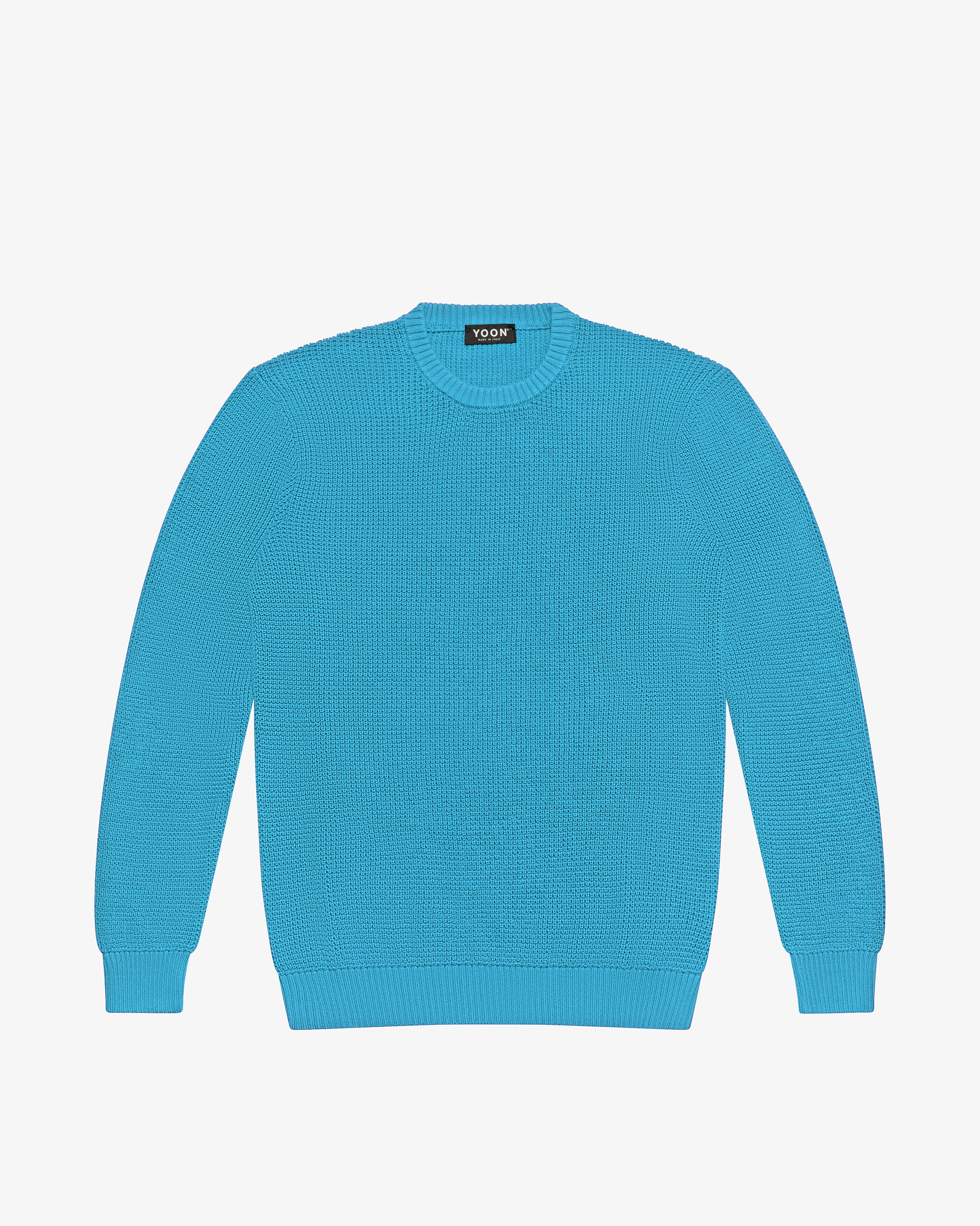 Light blue cotton crewneck sweater