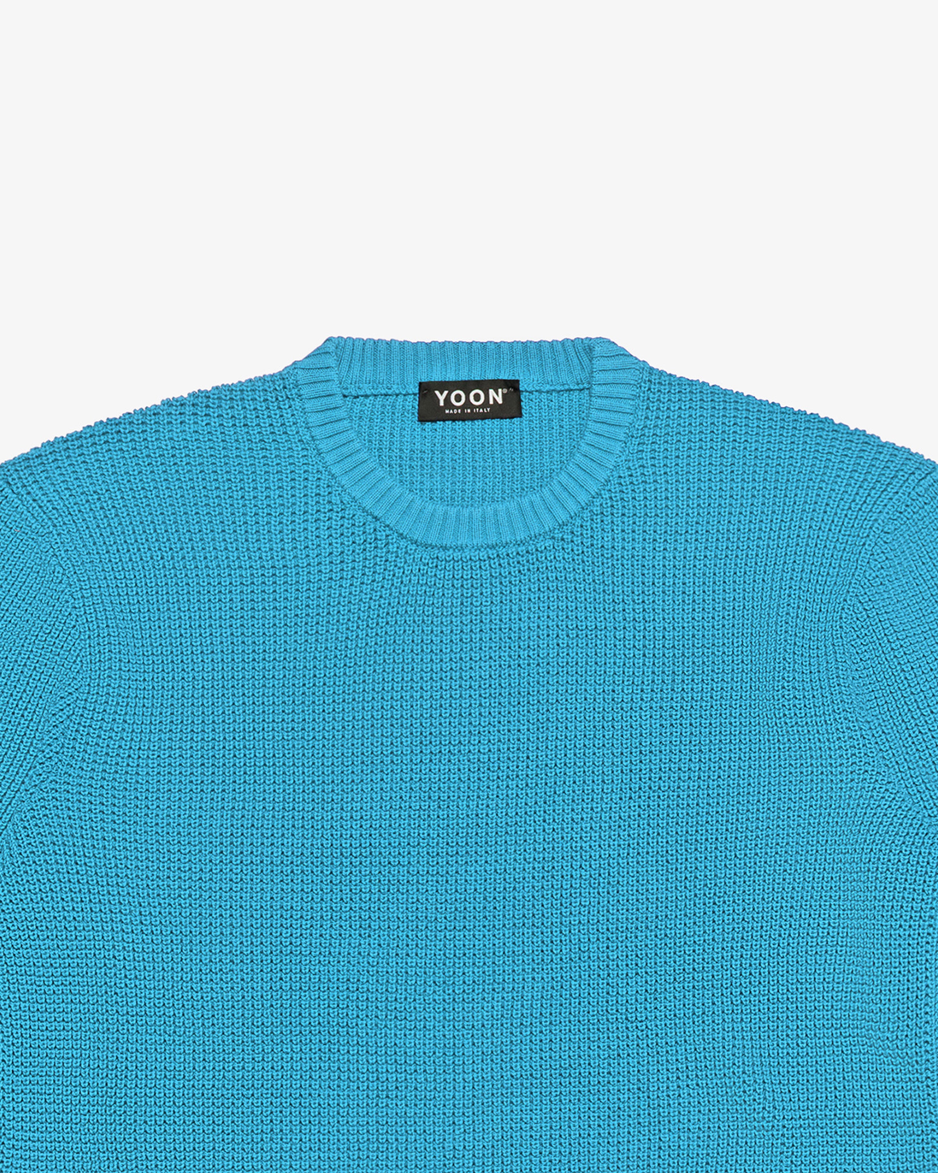 Light blue cotton crewneck sweater