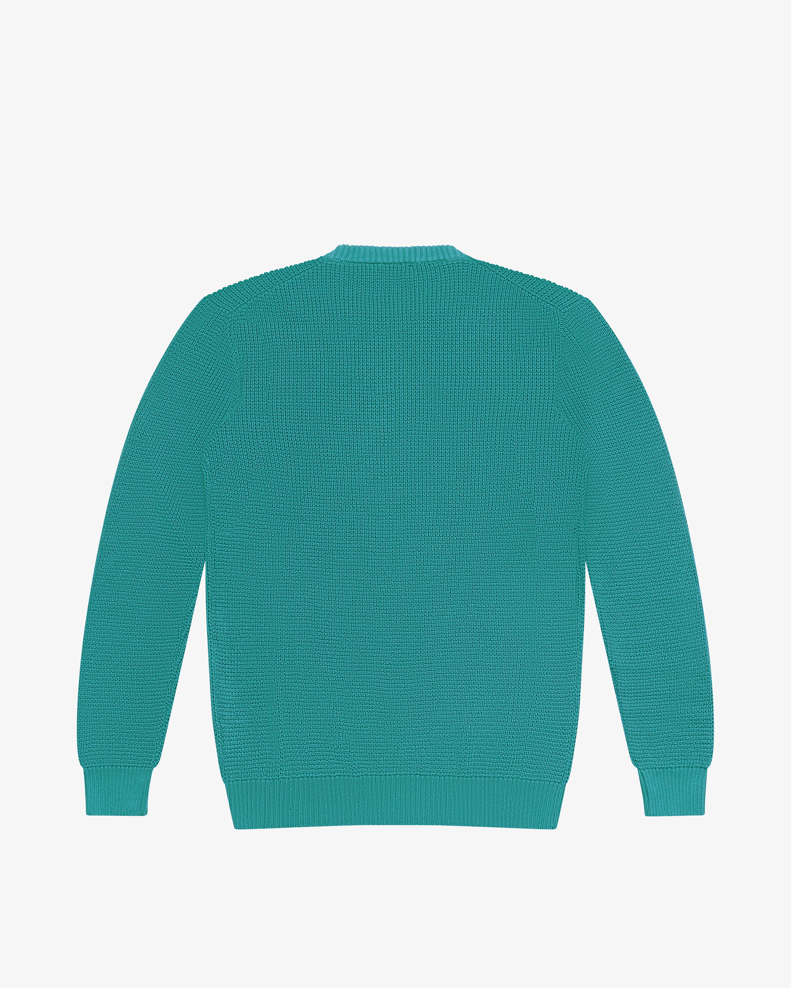 Emerald green cotton crewneck sweater