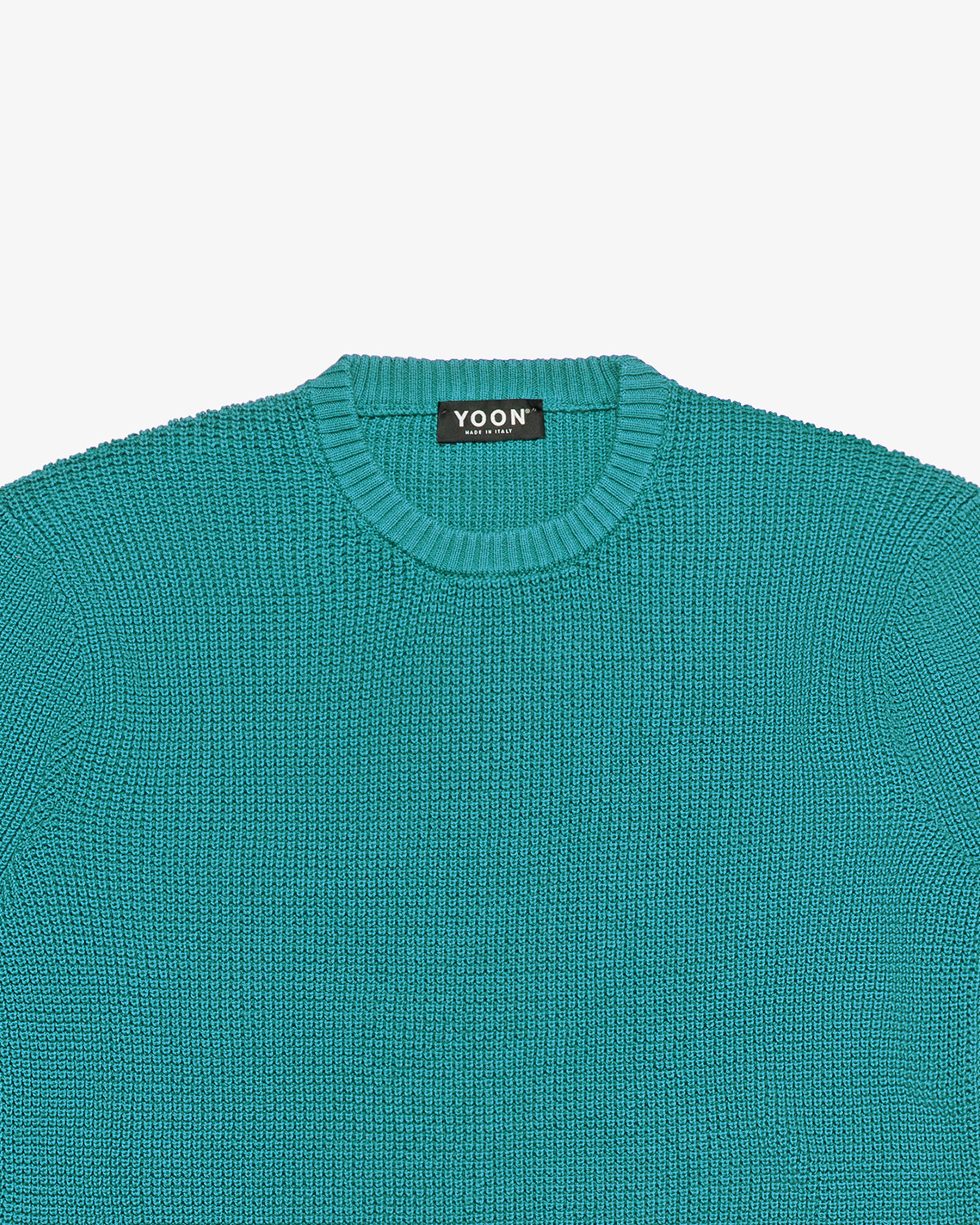 Emerald green cotton crewneck sweater