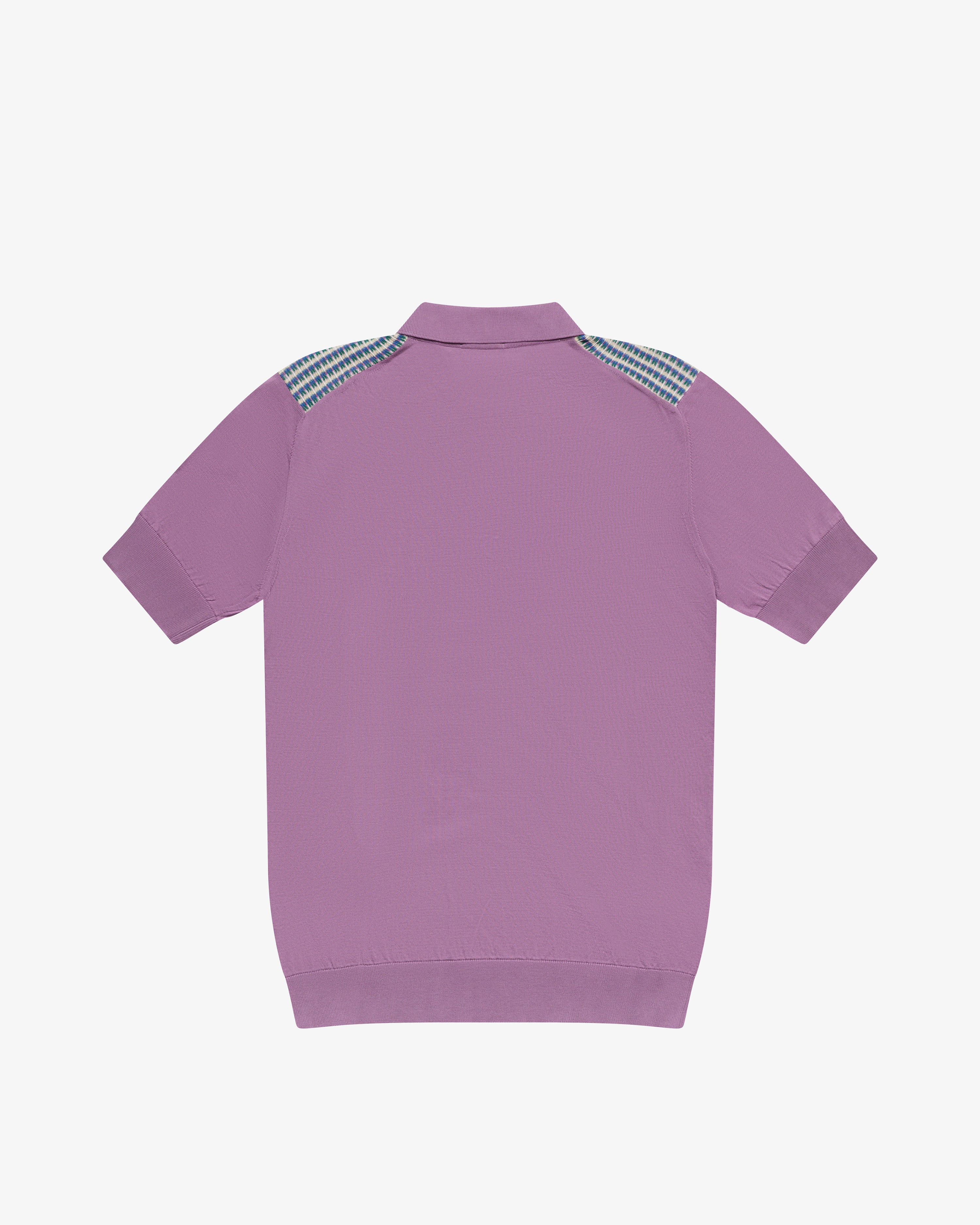Polo con zip in cotone viola