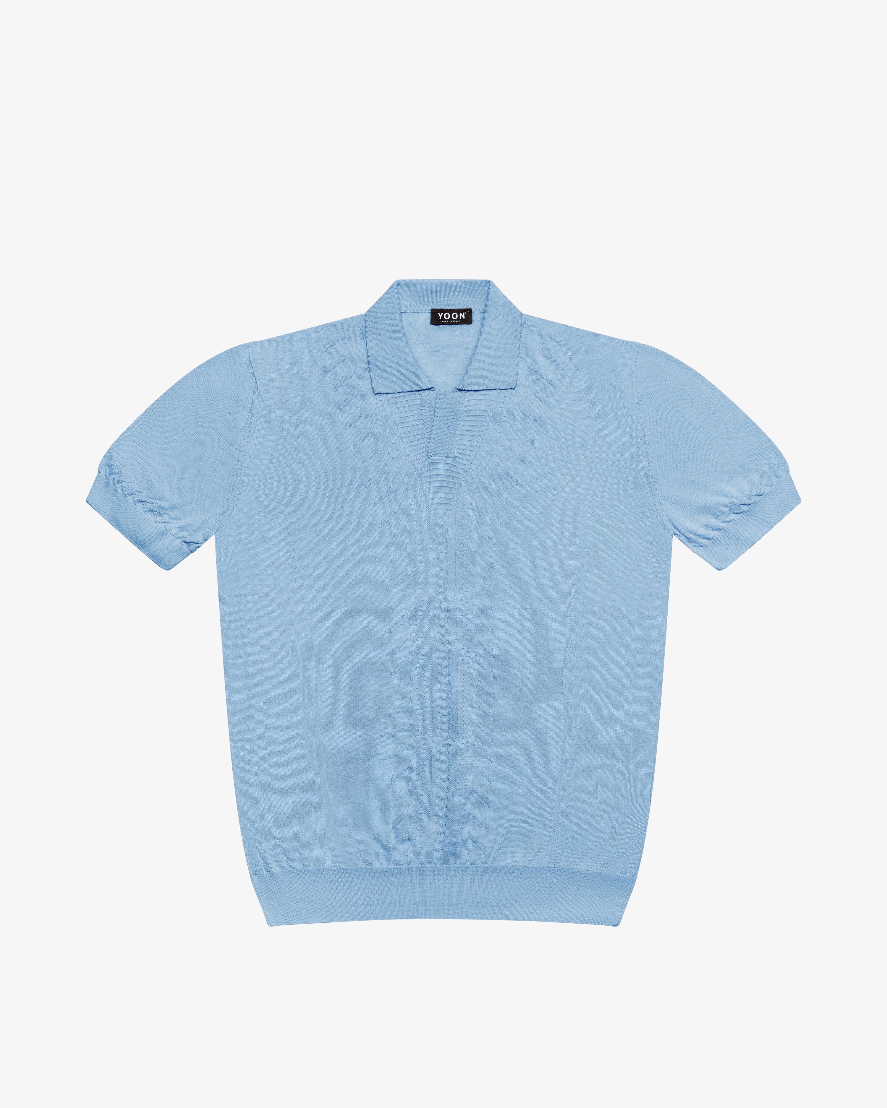 Light blue cotton polo