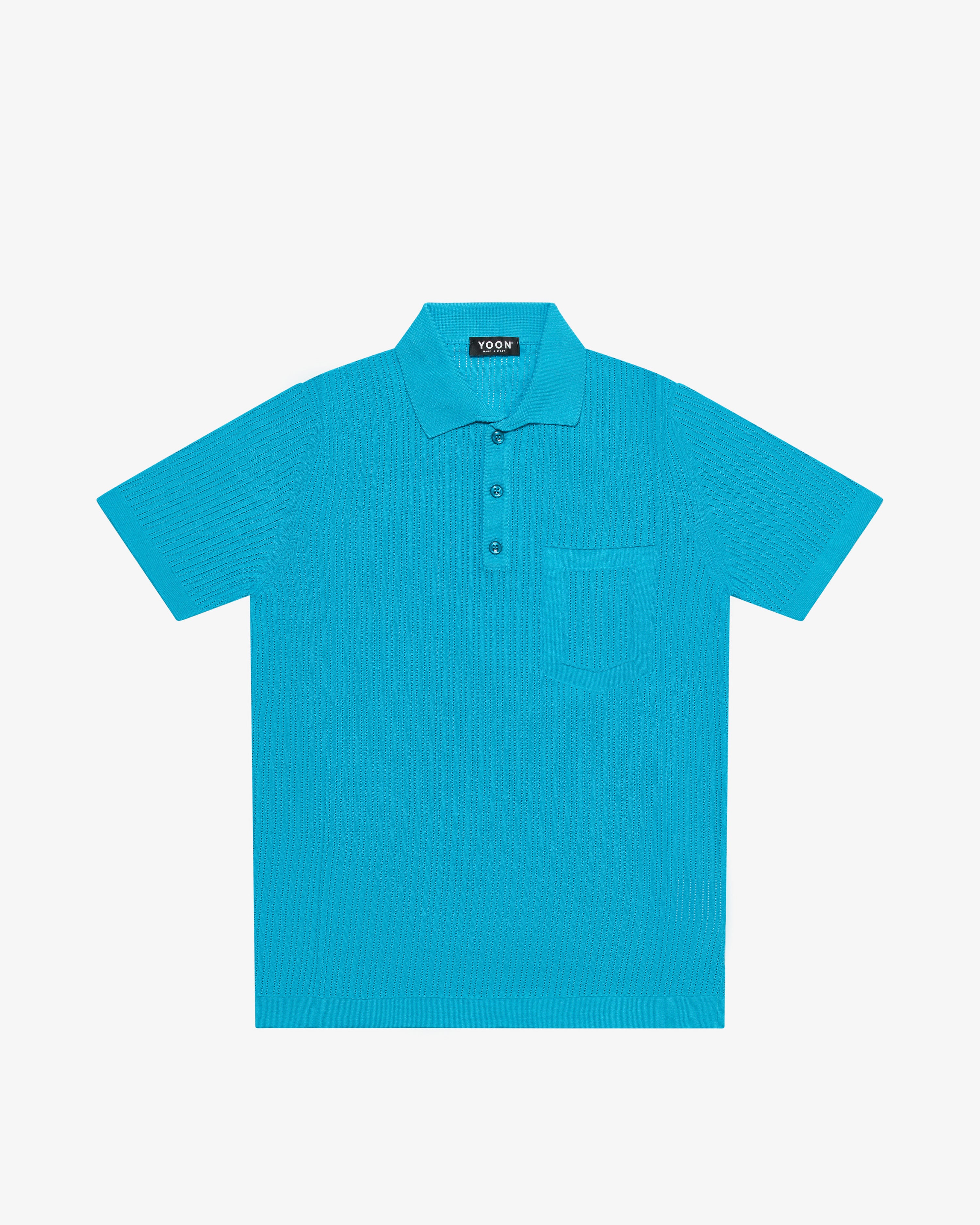 Polo in cotone azzurro