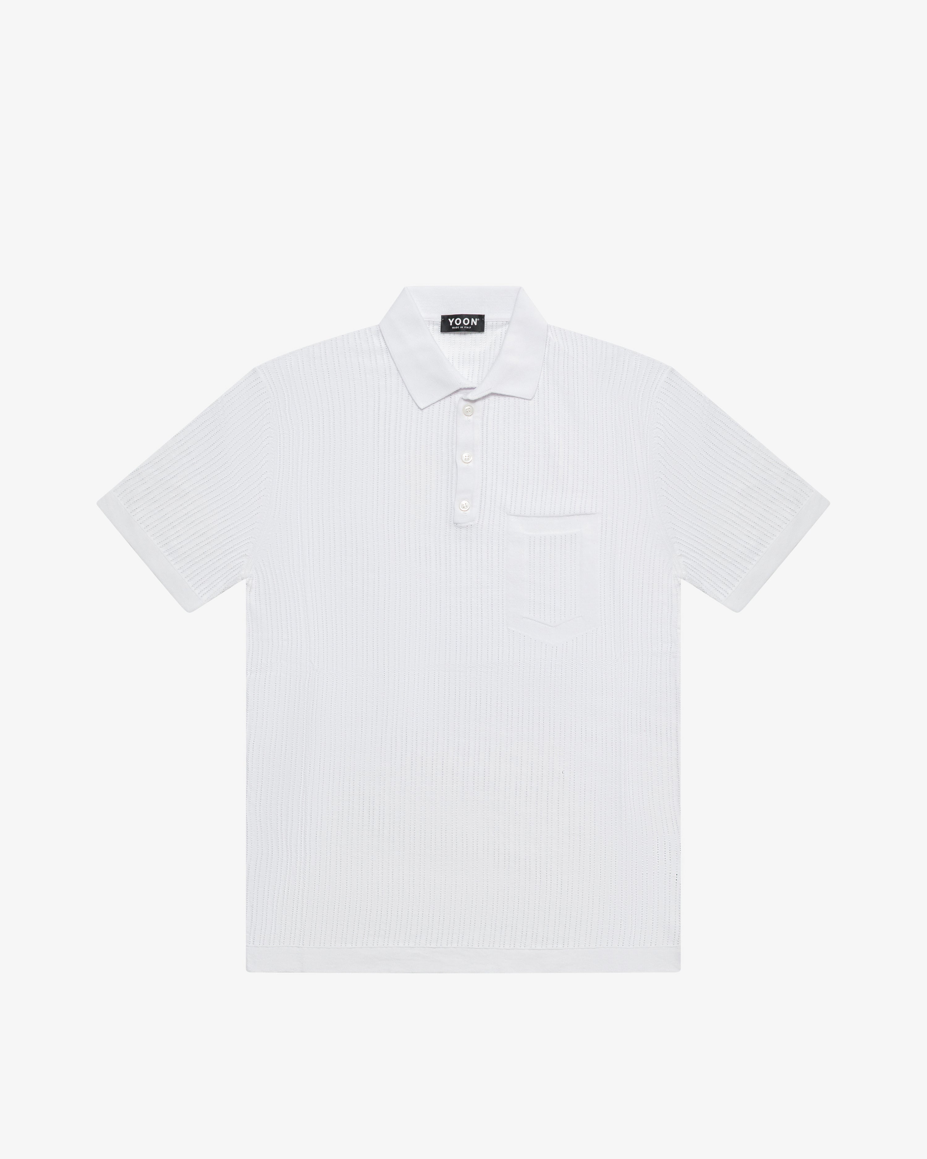 Polo in cotone bianco