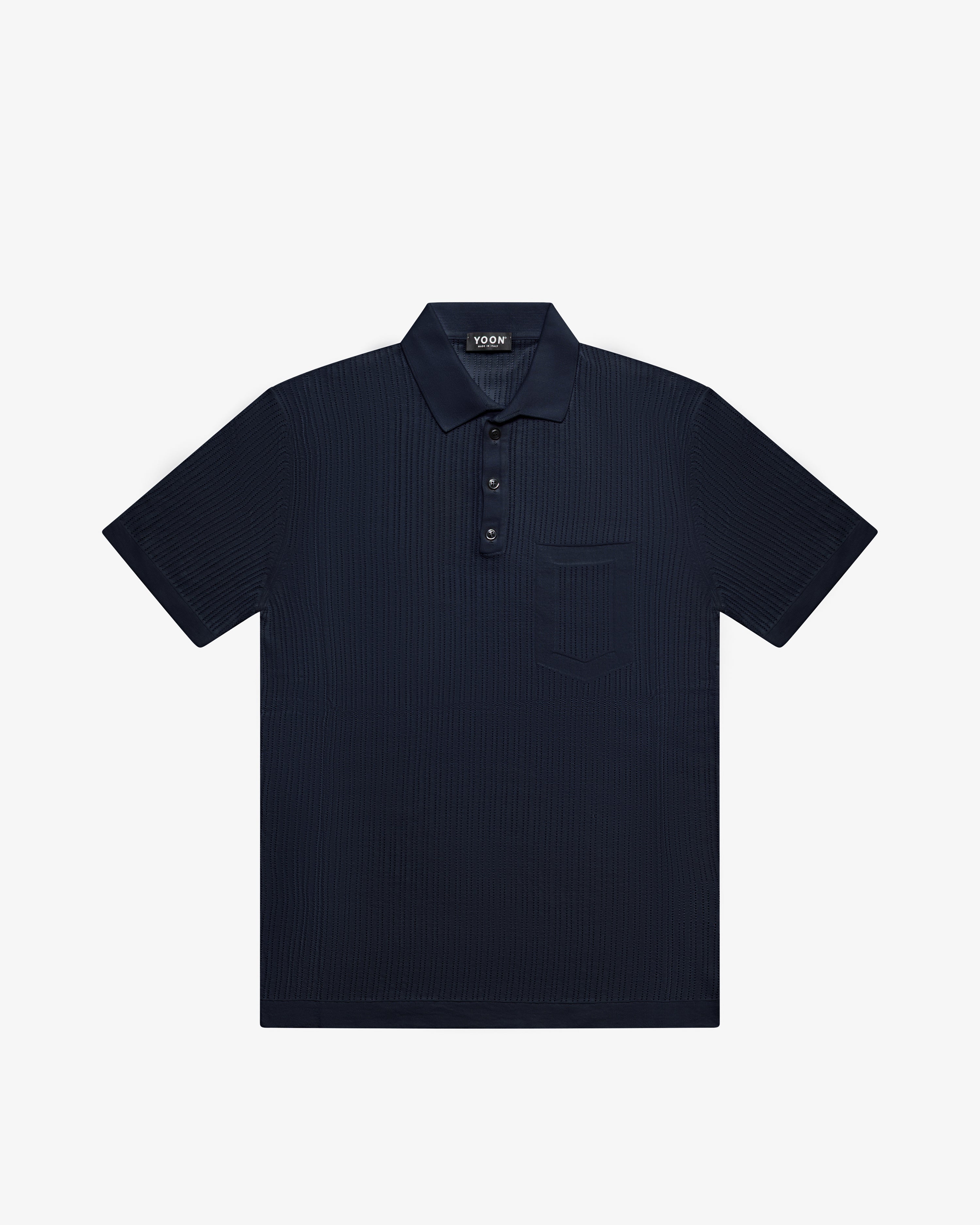 Polo in cotone blu