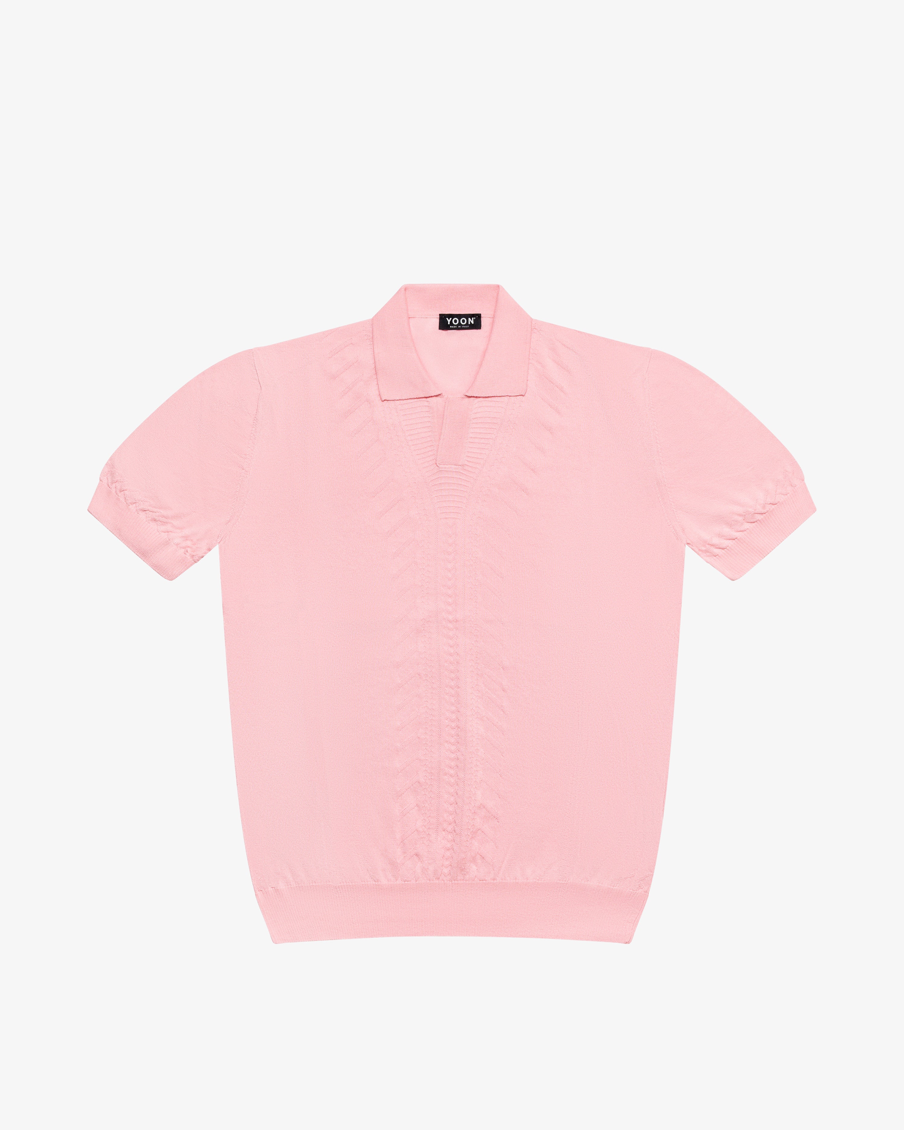 Pink cotton polo