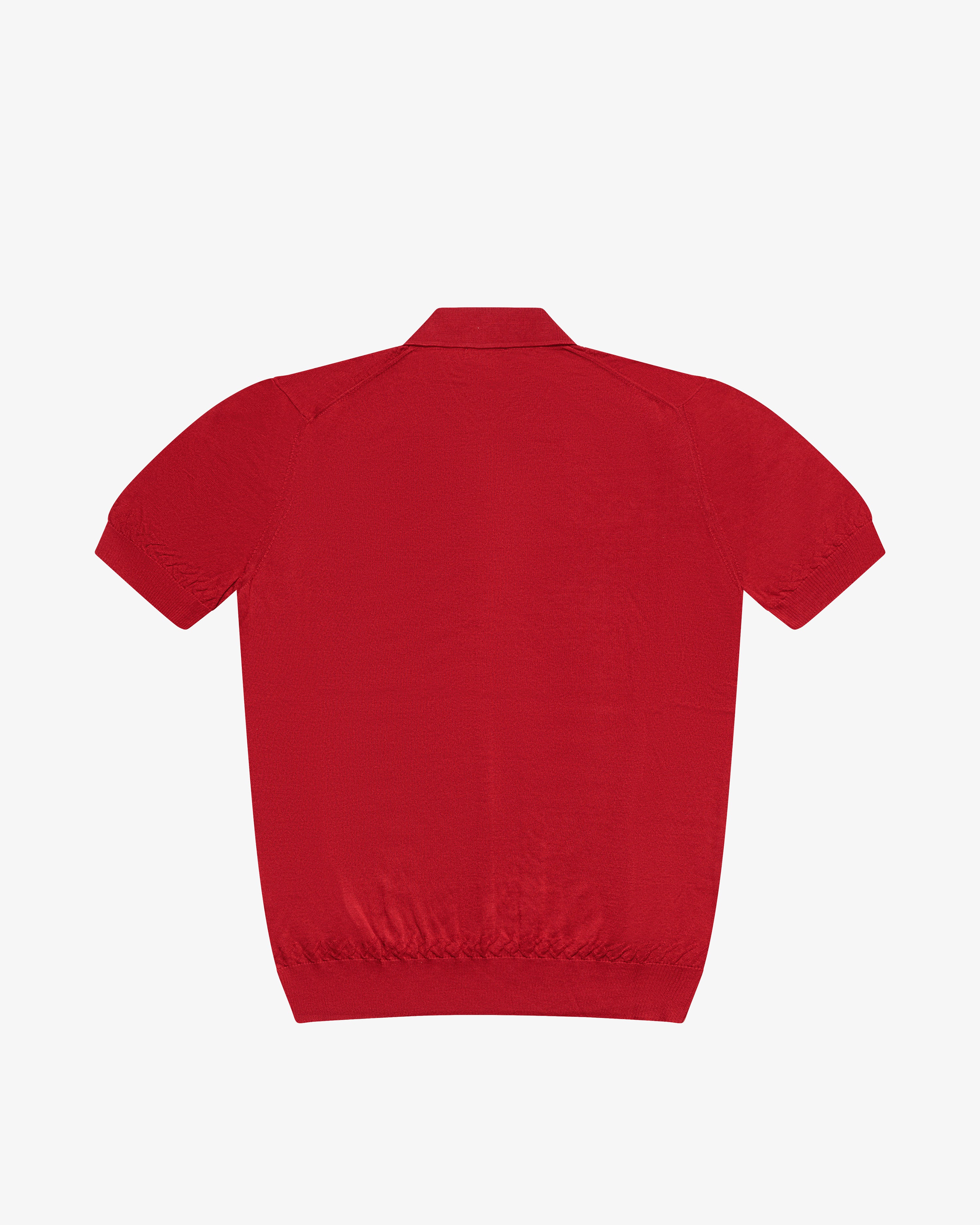 Red cotton polo