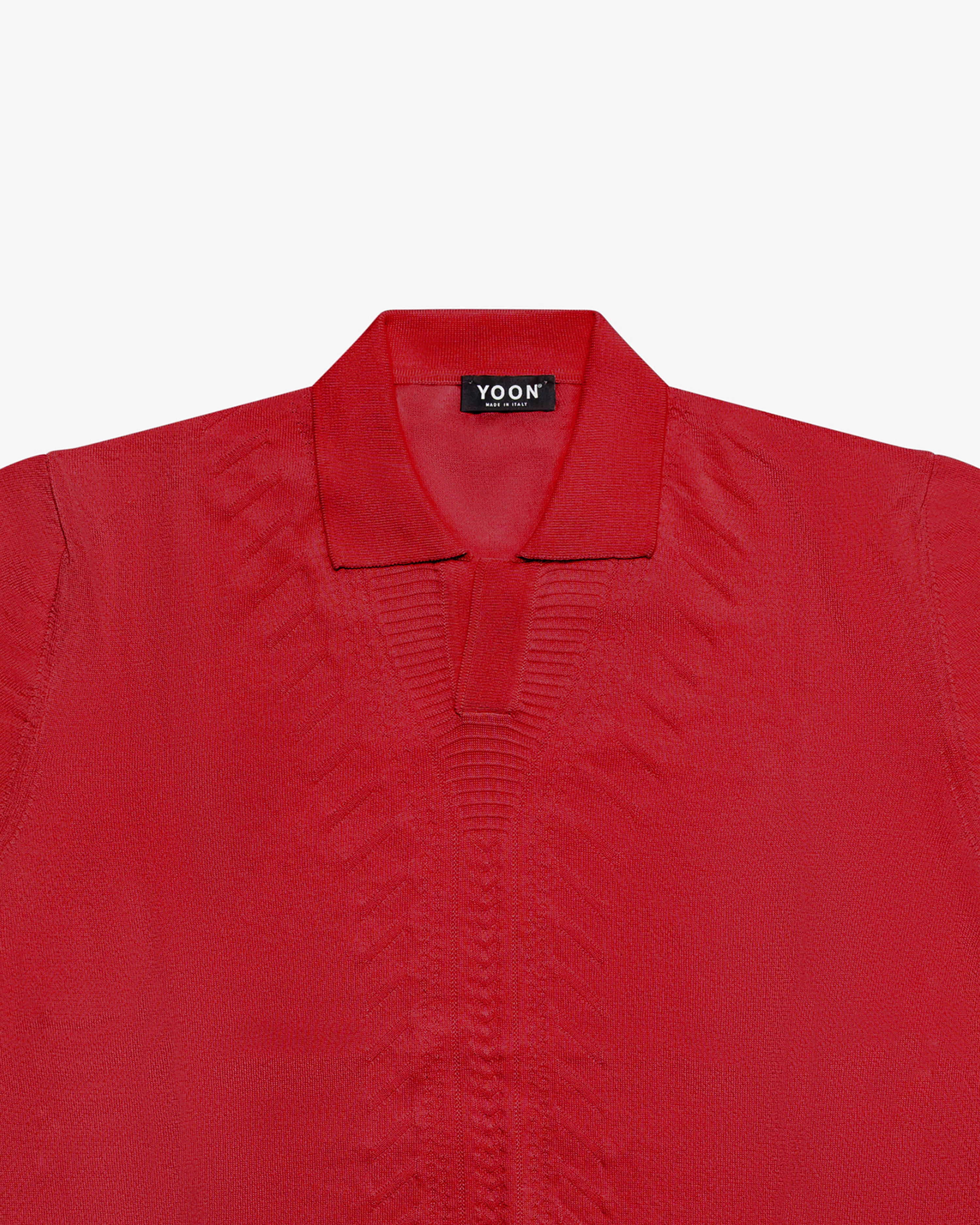 Red cotton polo