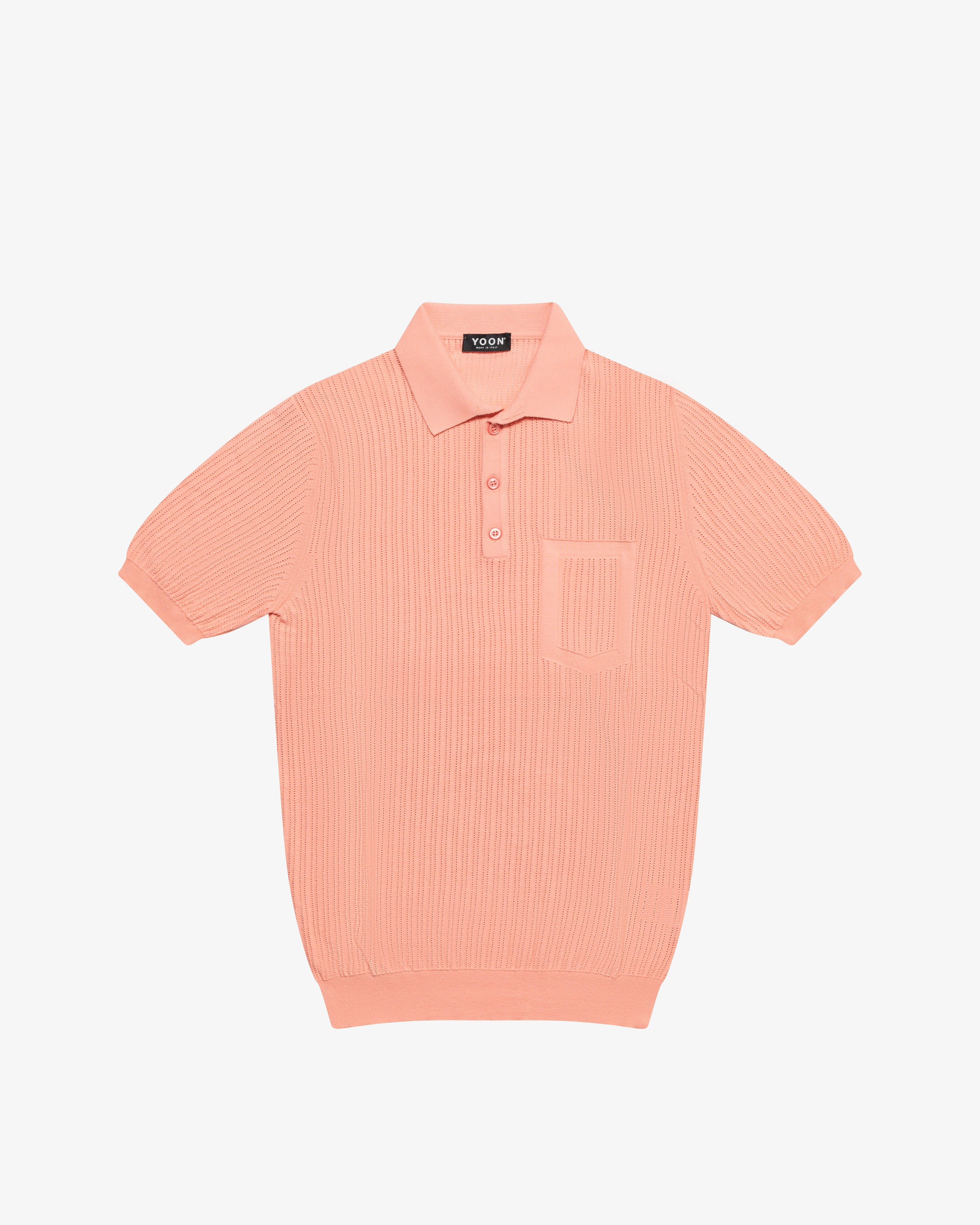 Polo in cotone salmone