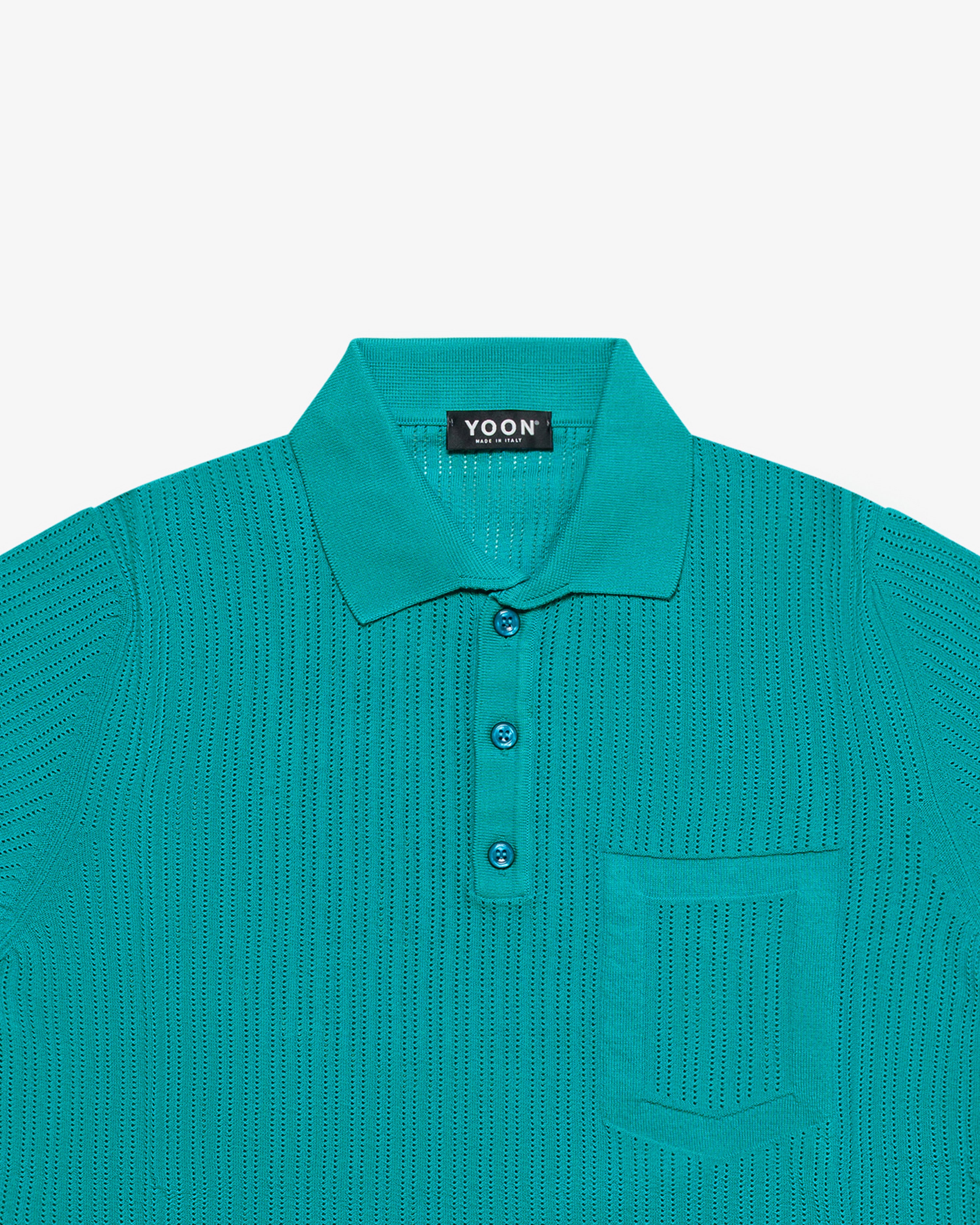Emerald green cotton polo