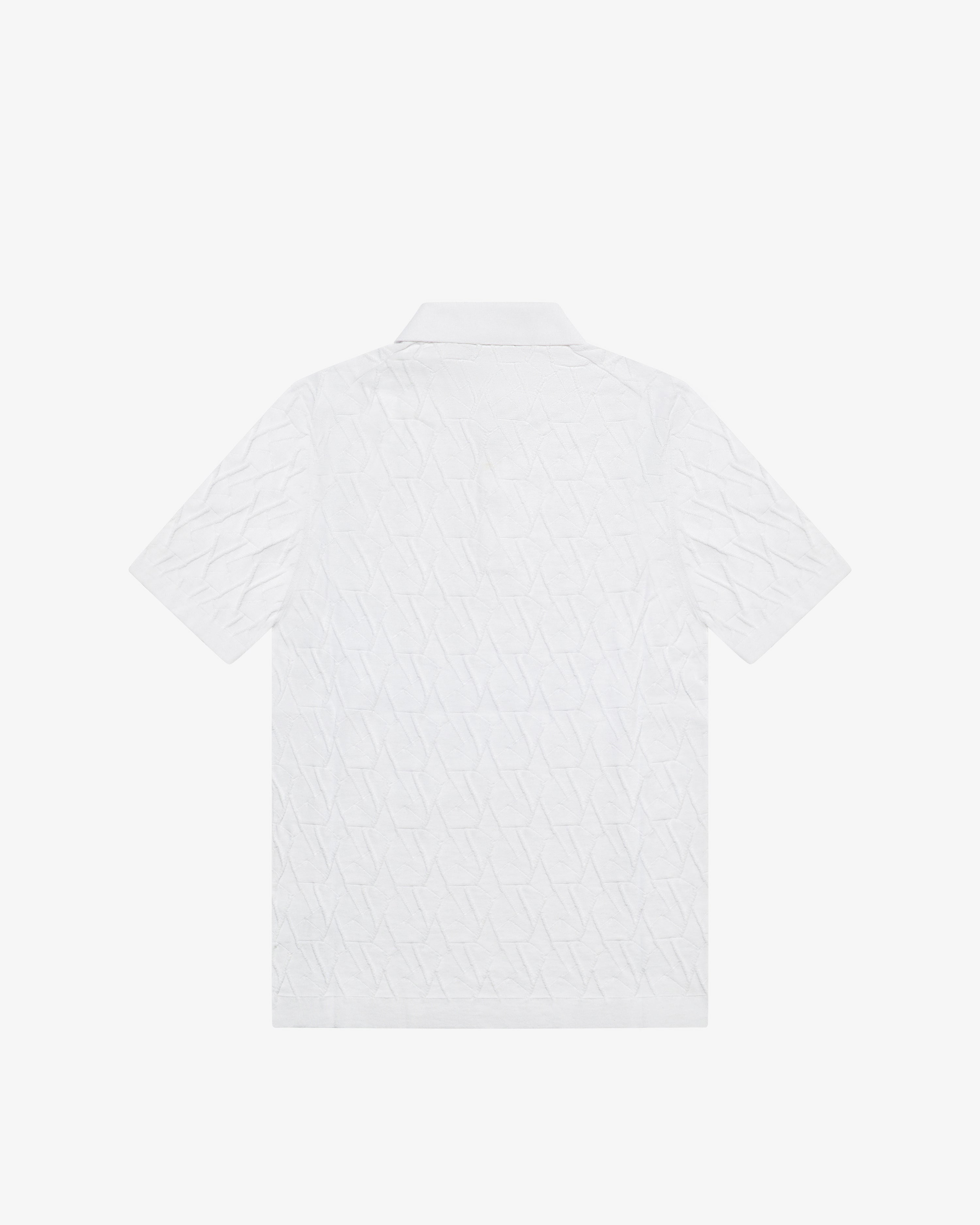 Polo manica corta in cotone bianco