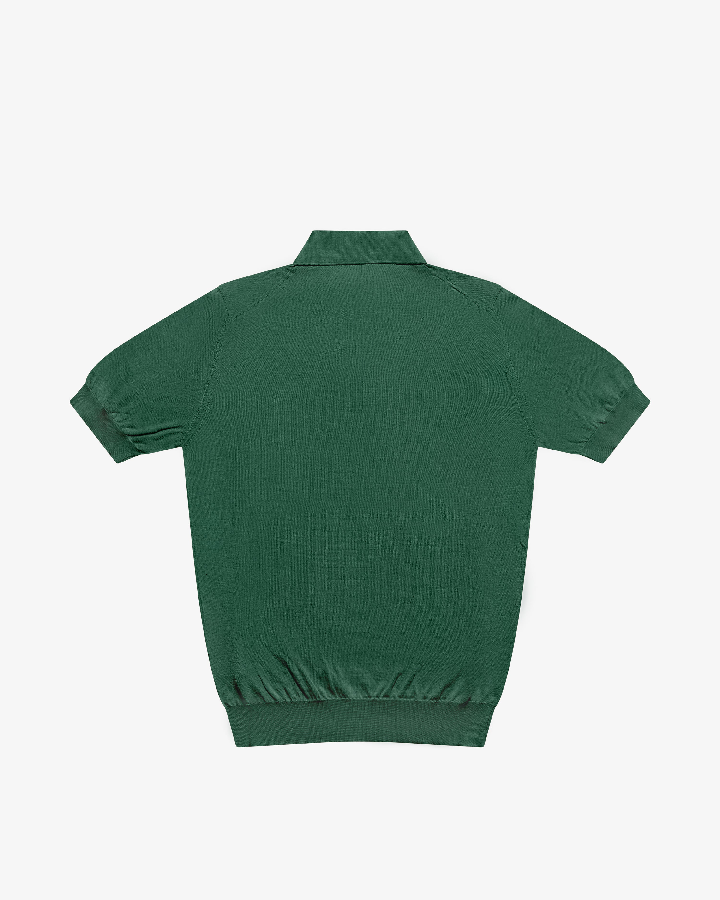 Forest green short-sleeve cotton polo