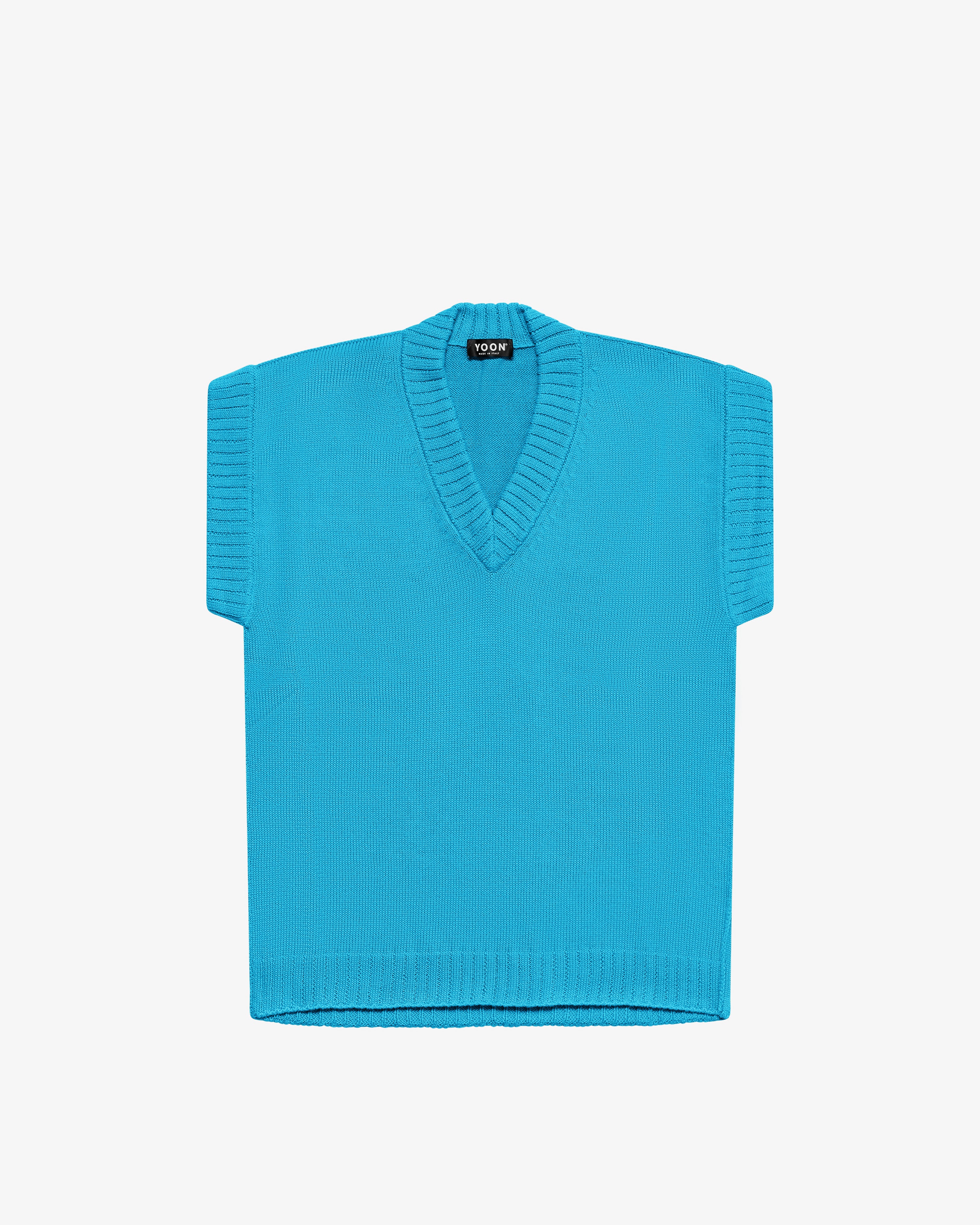 Smanicato in cotone azzurro