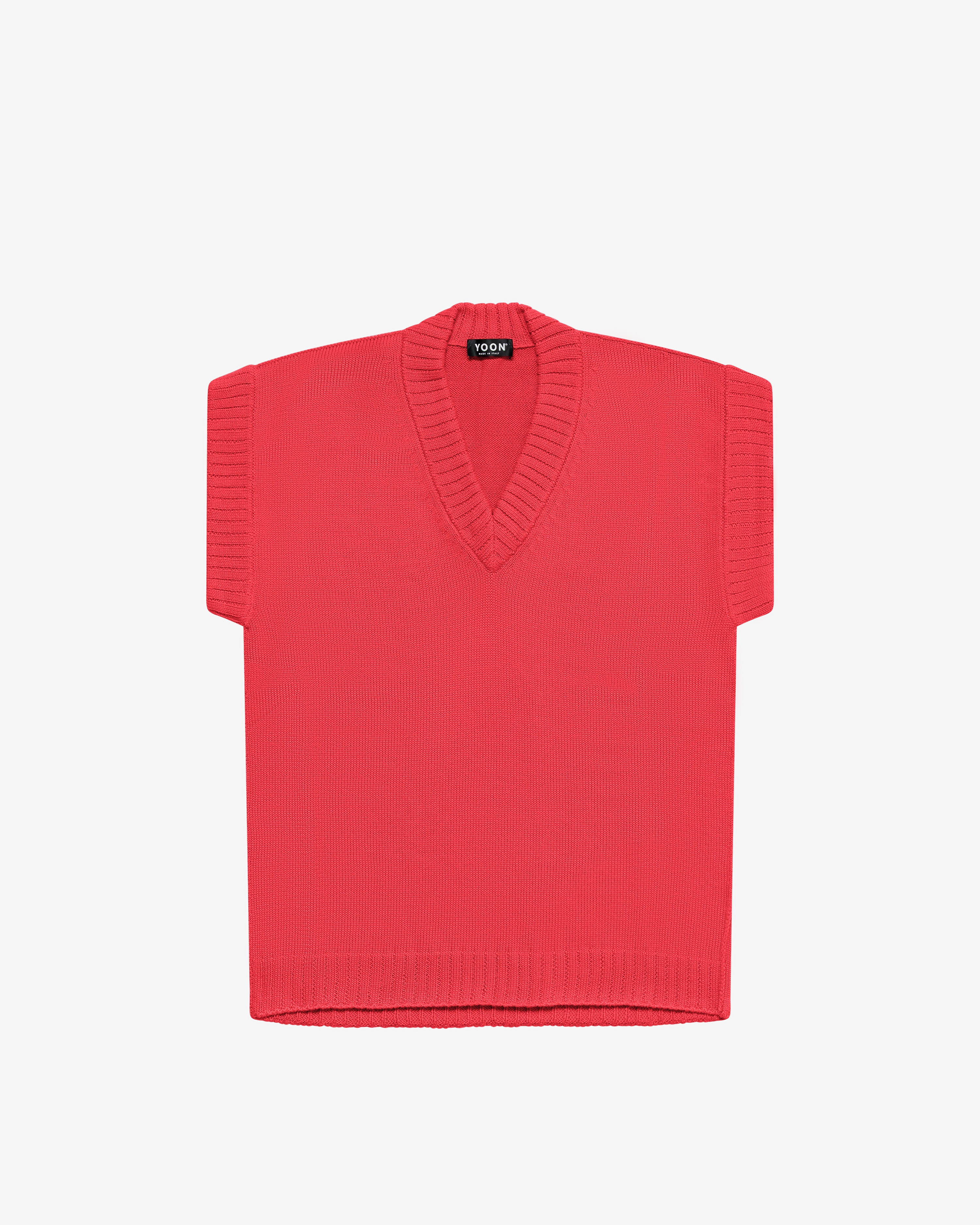 Smanicato in cotone rosso