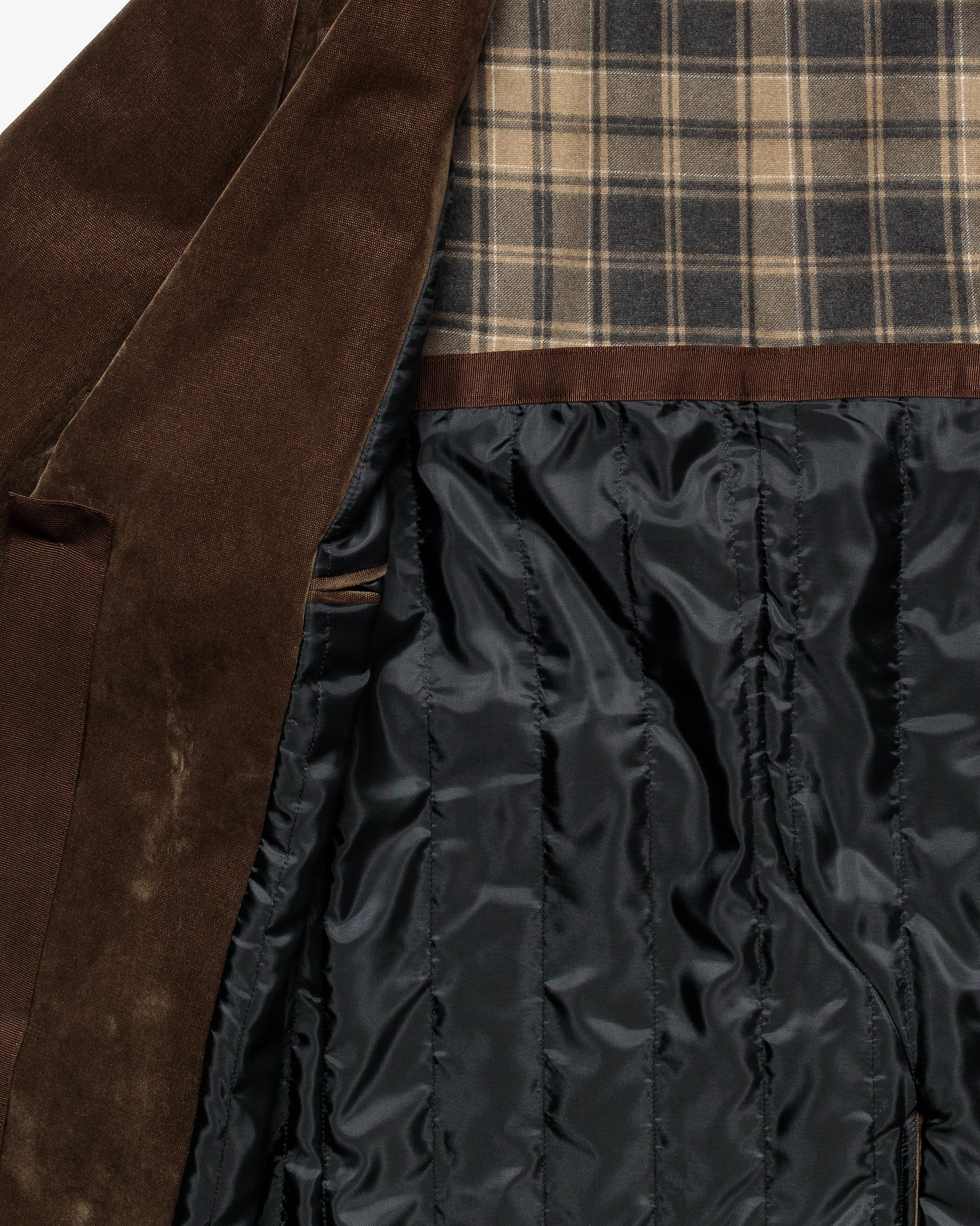 Olive green single-breasted cotton coat