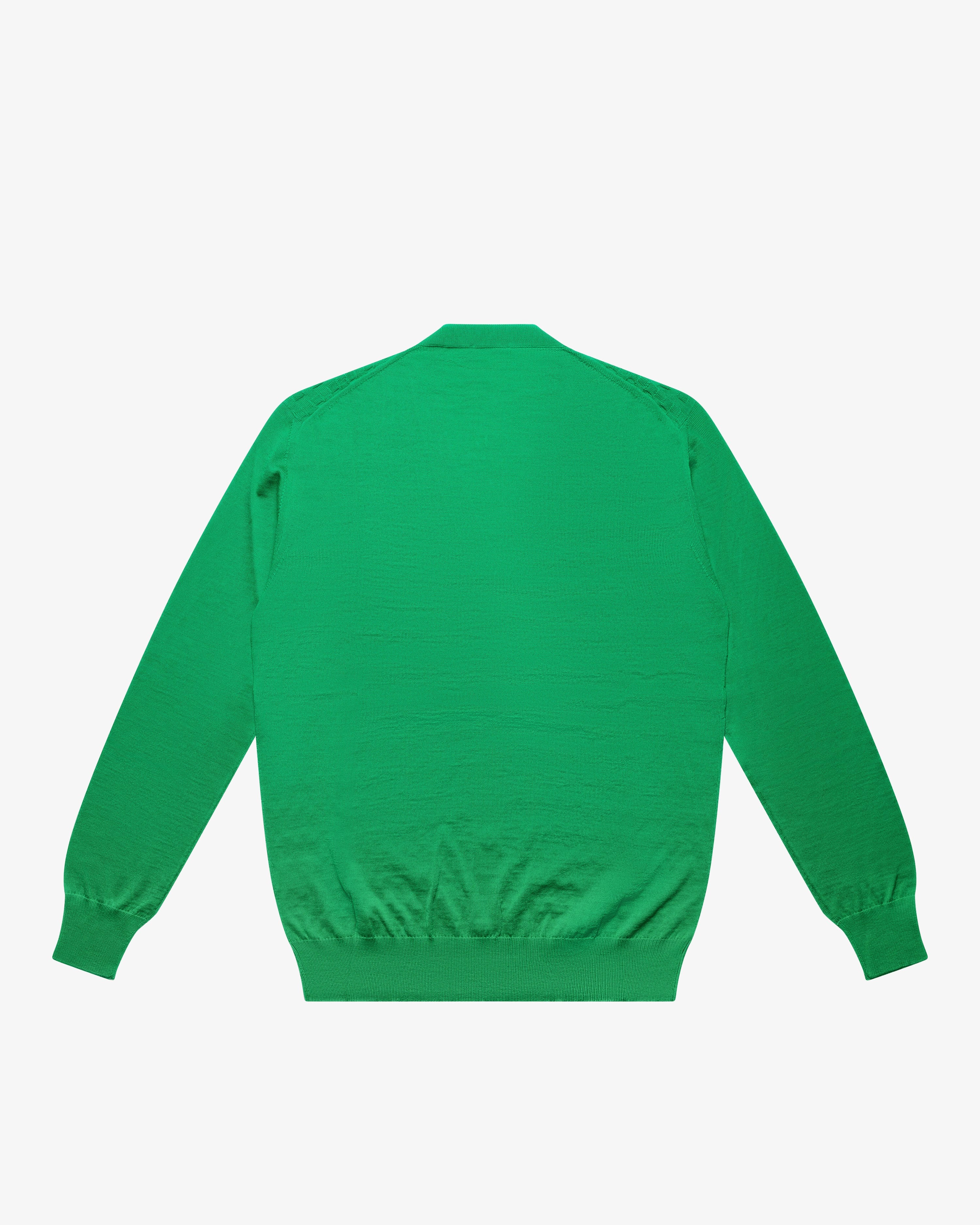 Meadow Green Wool Checkered Cardigan