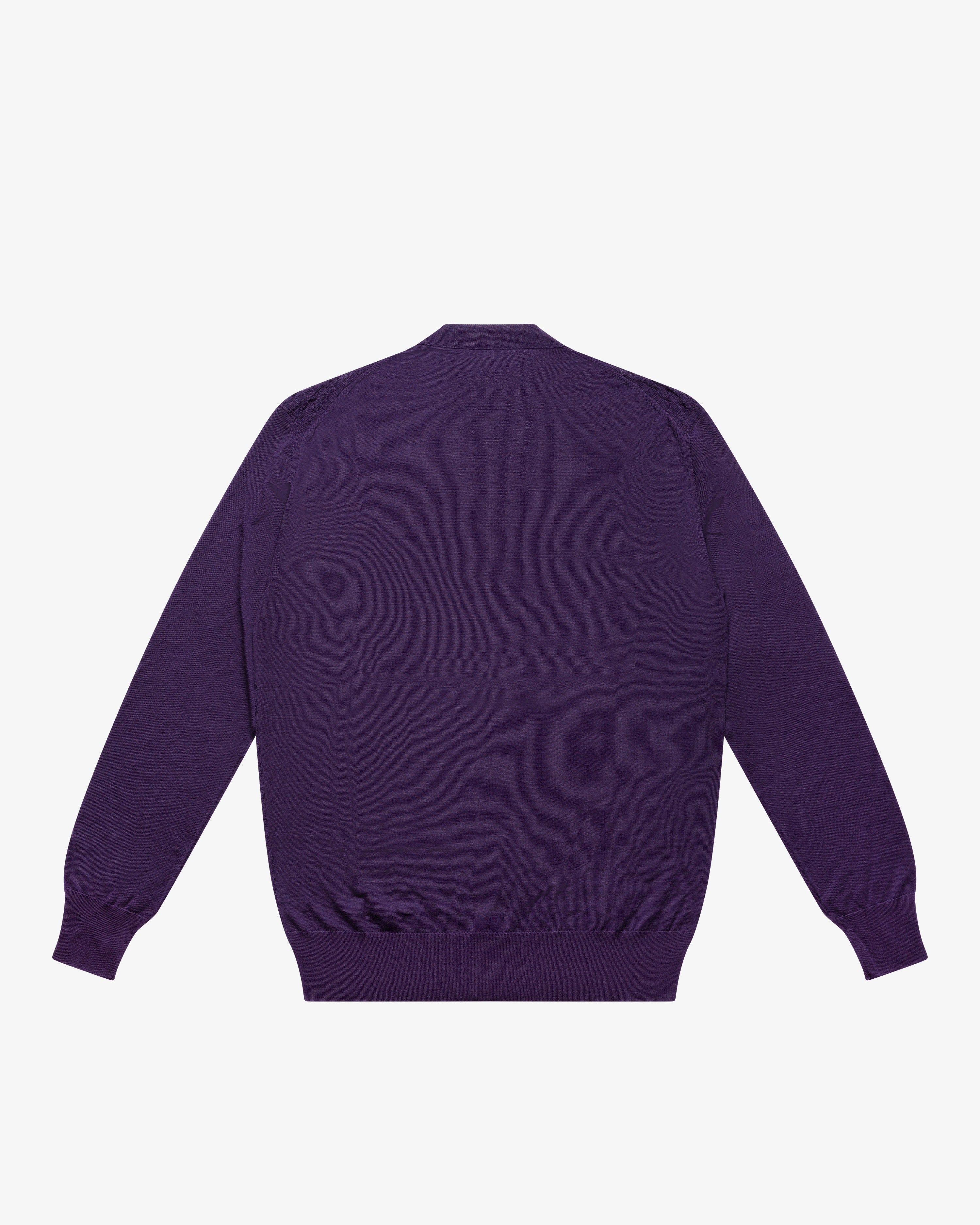 Purple Wool Checkered Cardigan