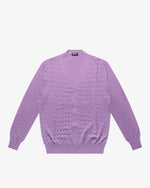 Light Purple Wool Checkered Cardigan