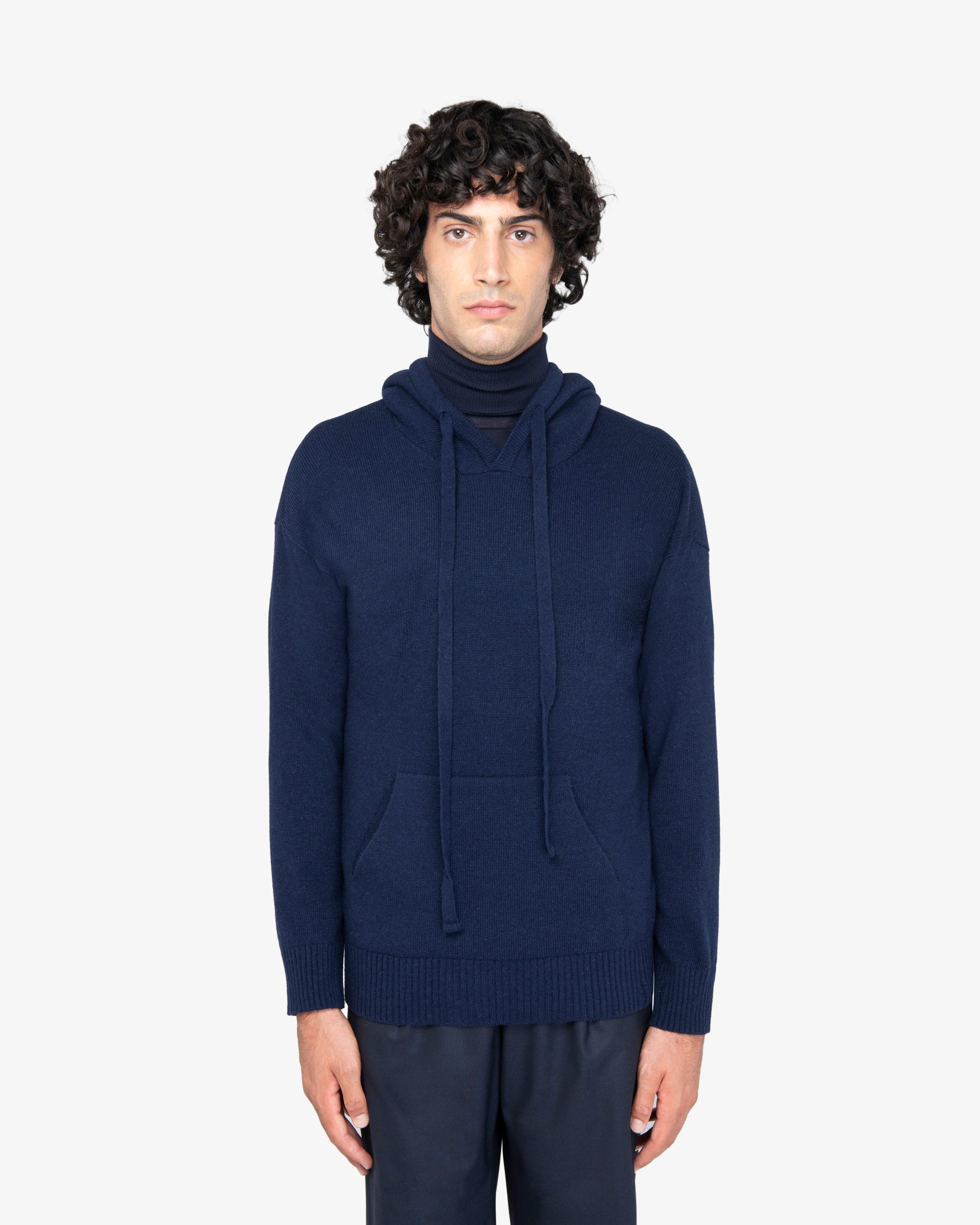 Felpa in maglia blu