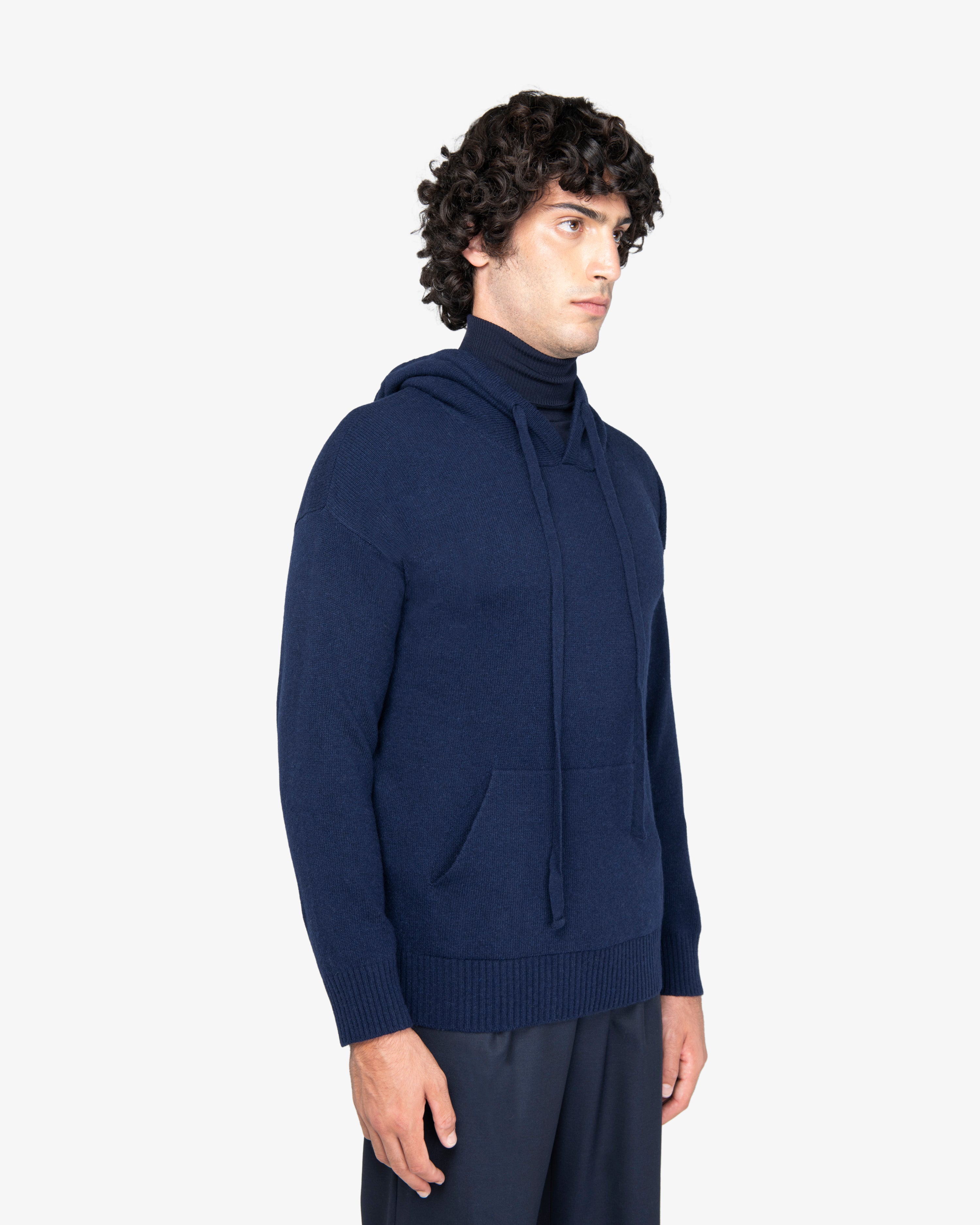 Felpa in maglia blu